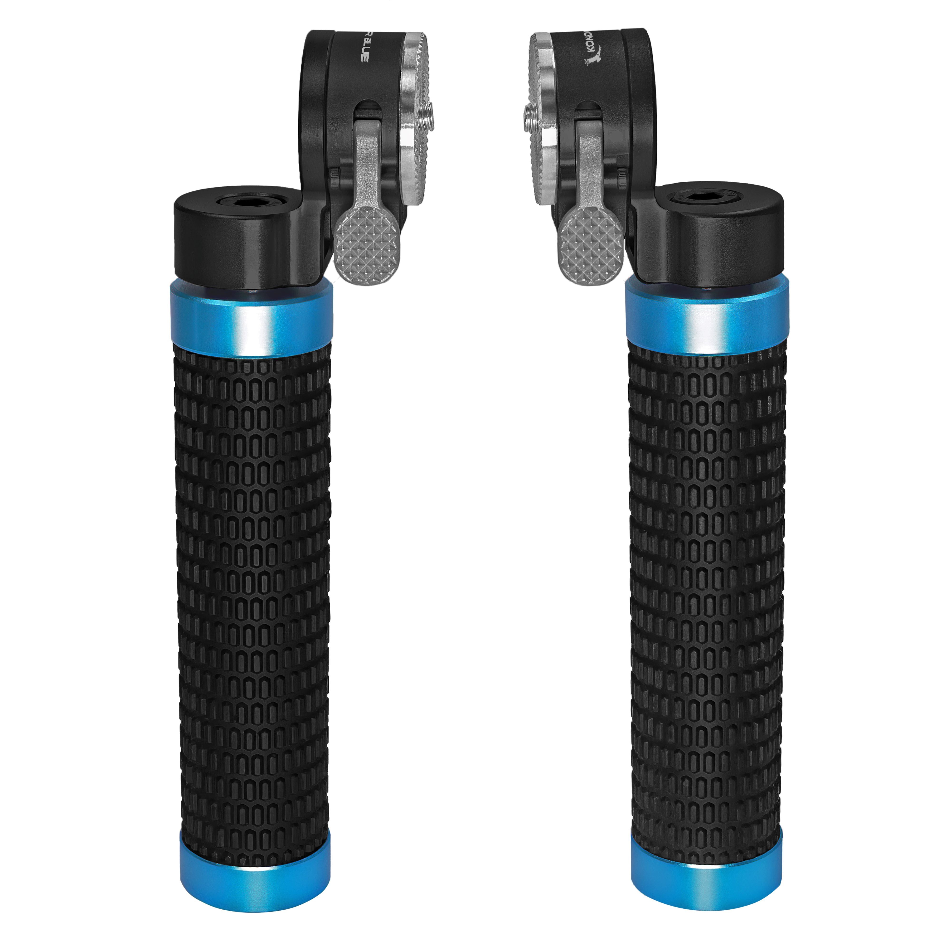 Kondor Blue Quick Release Rosette Hand Grip Set - Raven Black - Professional Camera Accessories for DSLR & Mirrorless Cameras - Perfect for Photography & Videography
