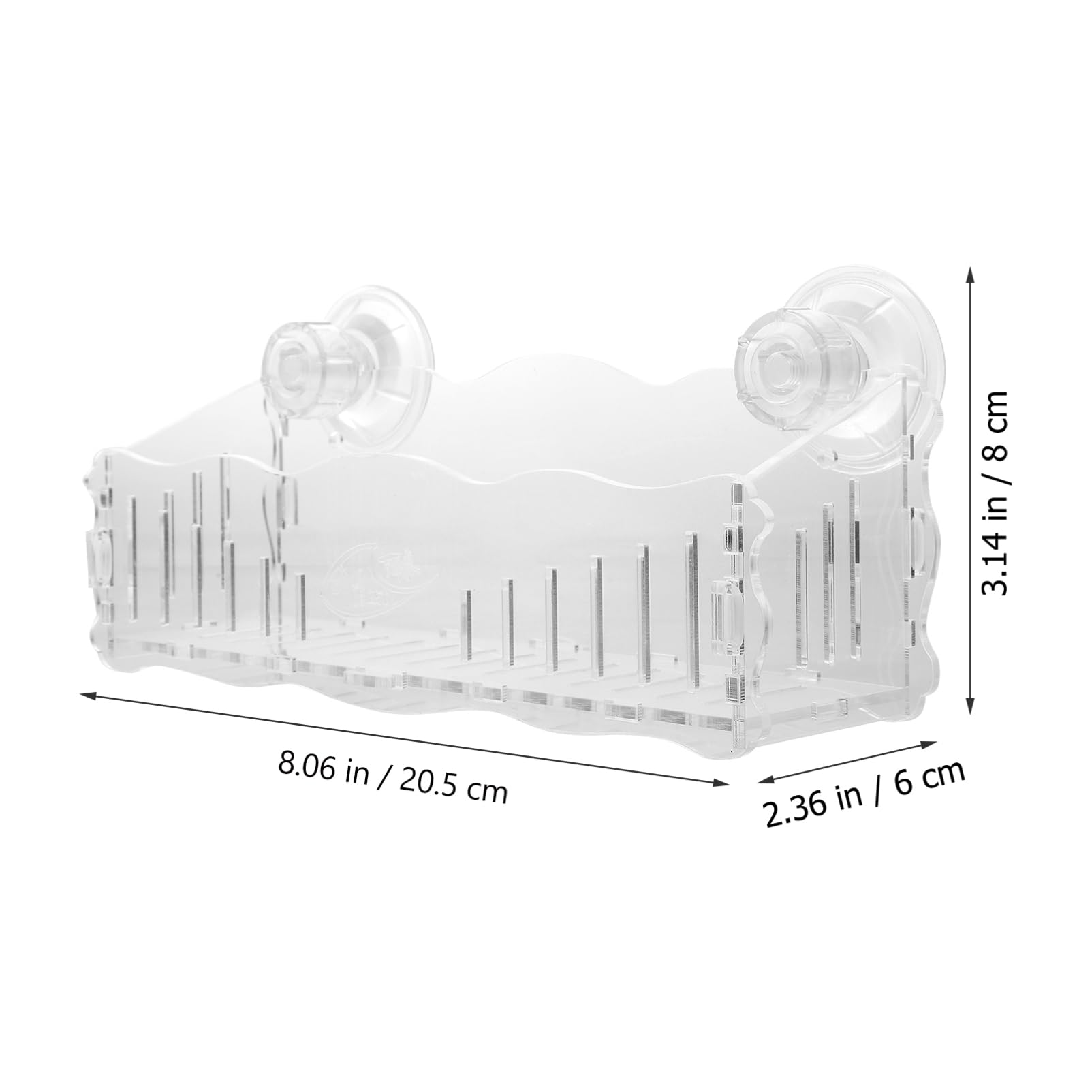 Acrylic Aquatic Plant Pot with Suction Cups - Transparent Aquarium Plant Holder for Live Plants in Fish Tanks | Perfect for Aquascaping, Betta Fish Tanks & Freshwater Plant Growth