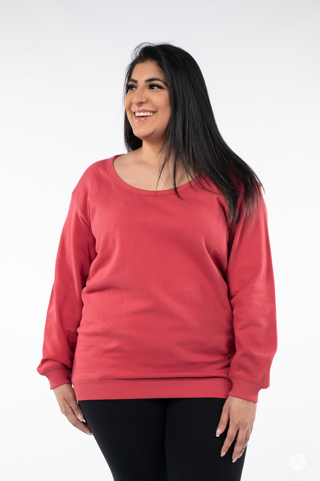 Women's Soft Scoop Neck Sweatshirt - Cozy Pullover Casual Long Sleeve Shirt for Fall & Winter | Perfect for Lounge, Workout, and Everyday Wear