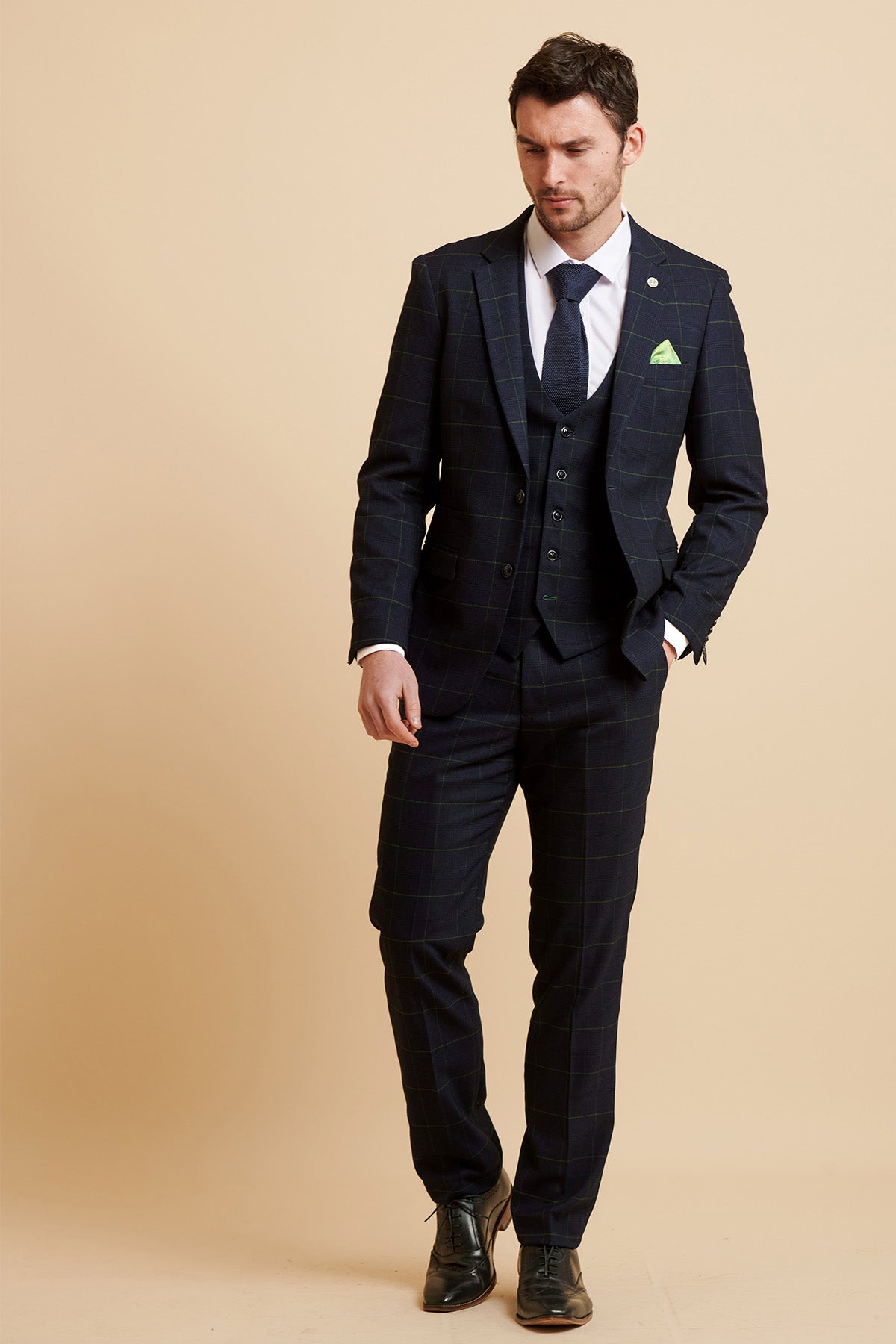 Everton FC James Tarkowski Navy Green Check Suit - Official EDINSON Football Jersey for Match Day & Fan Events