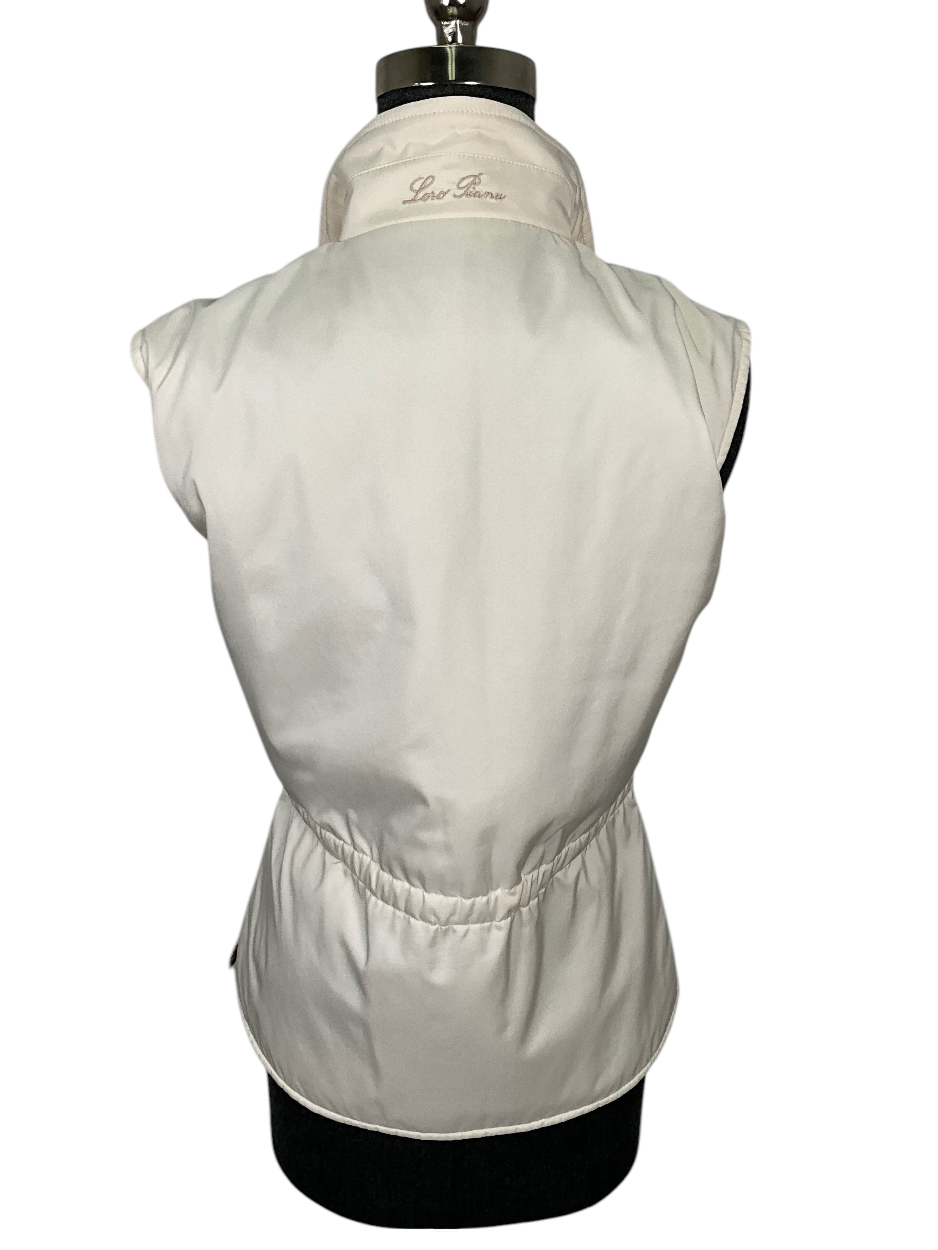 LORO PIANA Men's Lightweight Polyester Front Zip Vest - Size S - Perfect for Outdoor Activities, Travel & Casual Wear