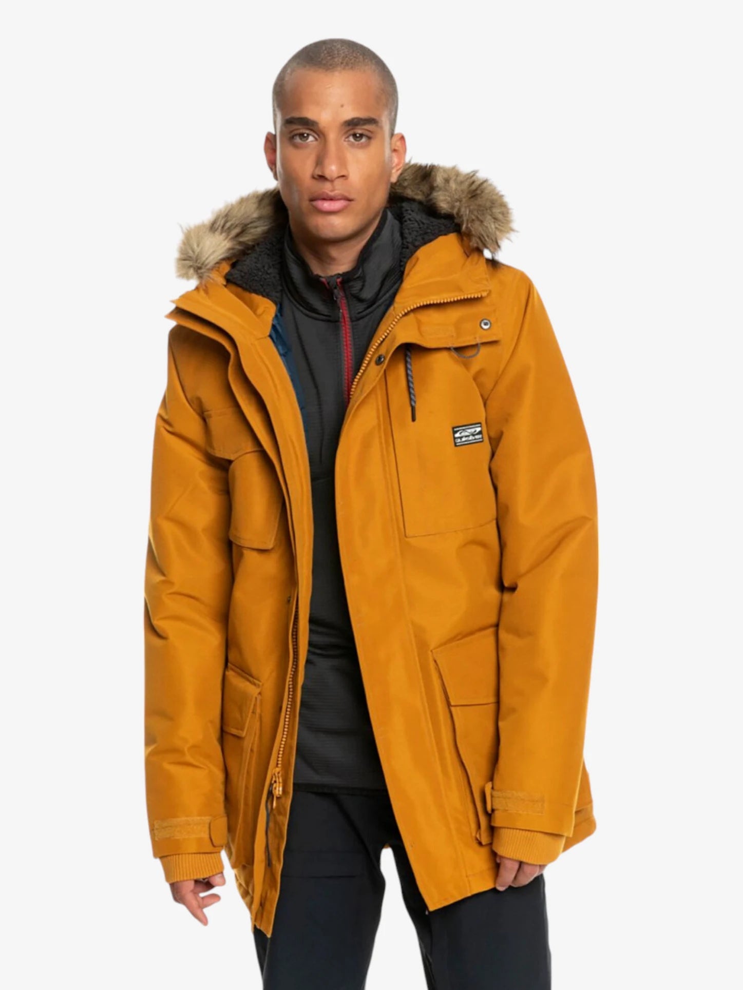 Quiksilver Ferris Brown Camper Parka Jacket - Waterproof, Windproof Outdoor Coat for Hiking, Camping & Winter Adventures
