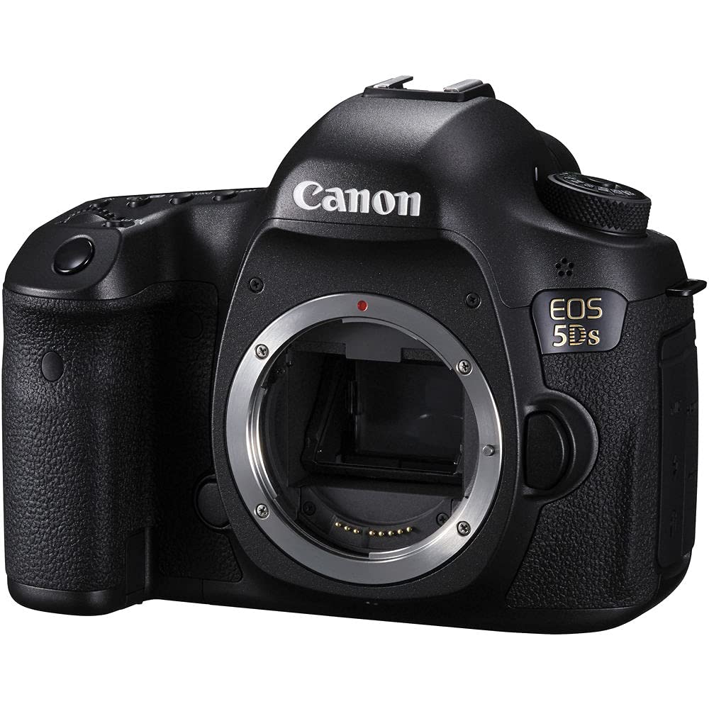 Canon EOS 5DS DSLR Camera Body Only (0581C002) - Professional 50.6MP Full Frame Digital SLR Camera with 64GB SD Card, Camera Case, Tripod & Cleaning Kit (Renewed) - Perfect for Portrait, Landscape & Studio Photography
