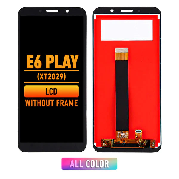 Refurbished Motorola Moto E6 Play (XT2029) LCD Screen Replacement - No Frame Included - All Colors Available - Perfect for DIY Phone Repairs & Screen Damage Replacement