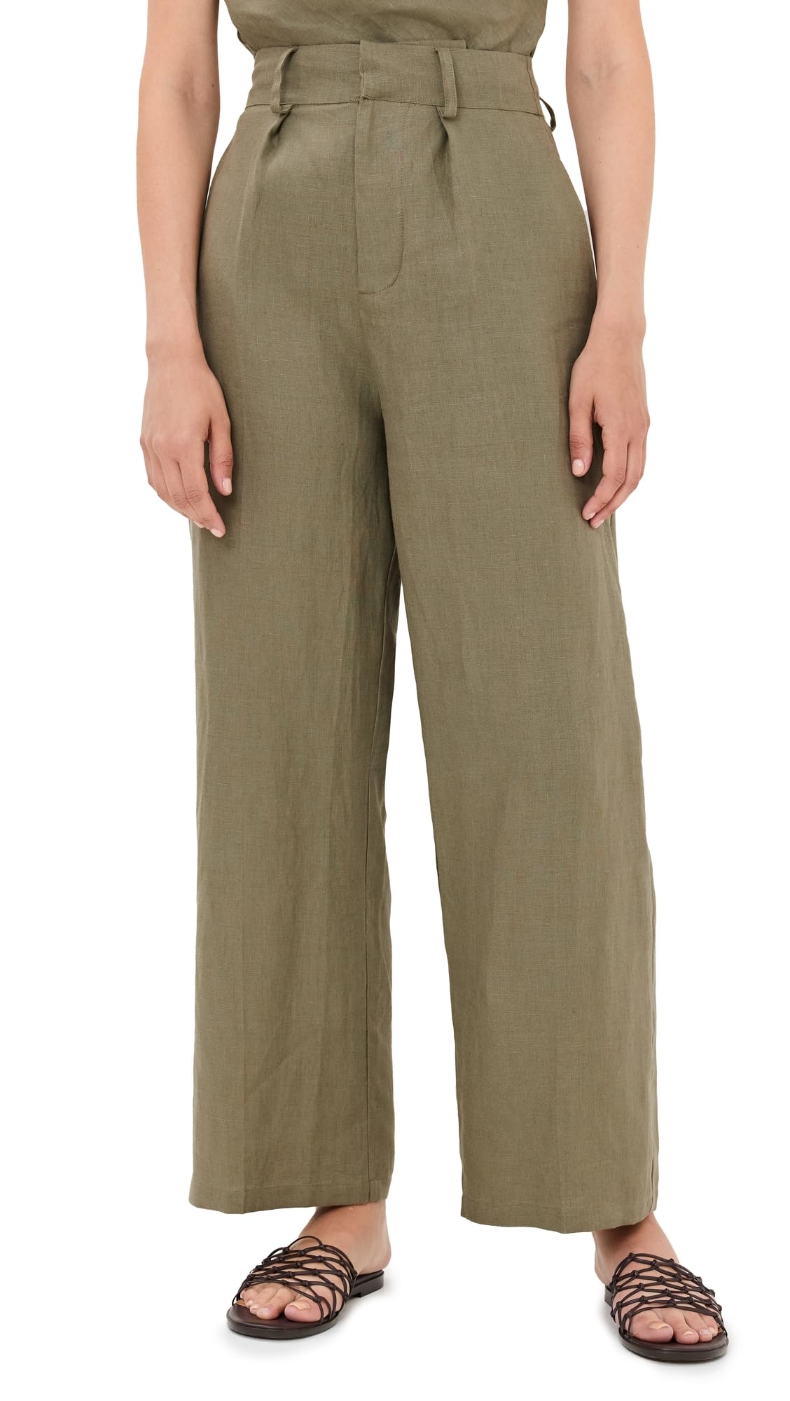 Women's High Waisted Ida Pants - Stretchy Comfort Fit Trousers for Work, Travel & Everyday Wear | Office, Casual & Lounge Pants for Women