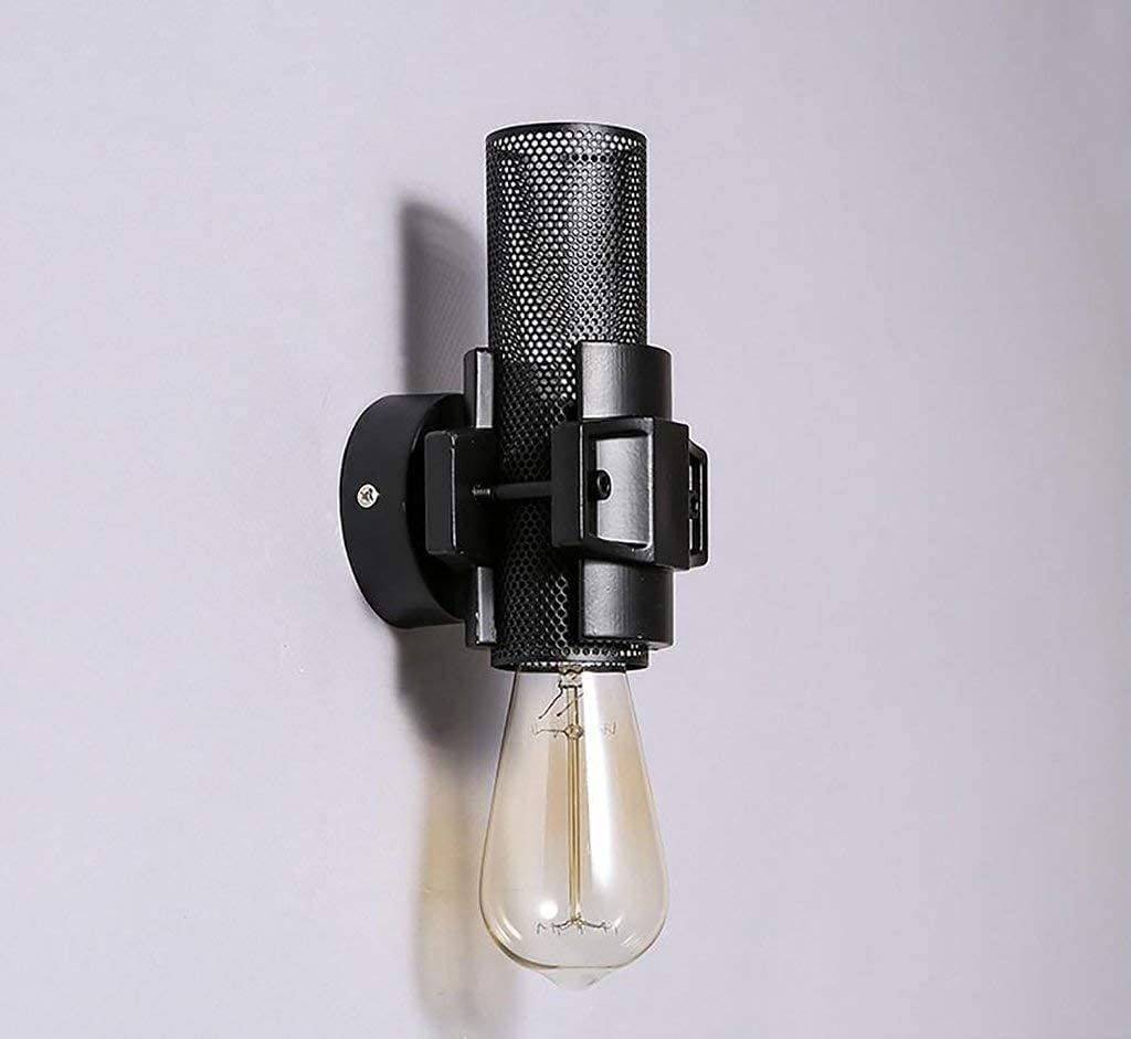Vintage Retro Iron Single Head Wall Lamp - Living Room Bar Balcony Corridor Candle Light Fixture for Home Decoration | Perfect for Vintage-Themed Interiors, Bars, Restaurants, and Cozy Ambiance Lighting