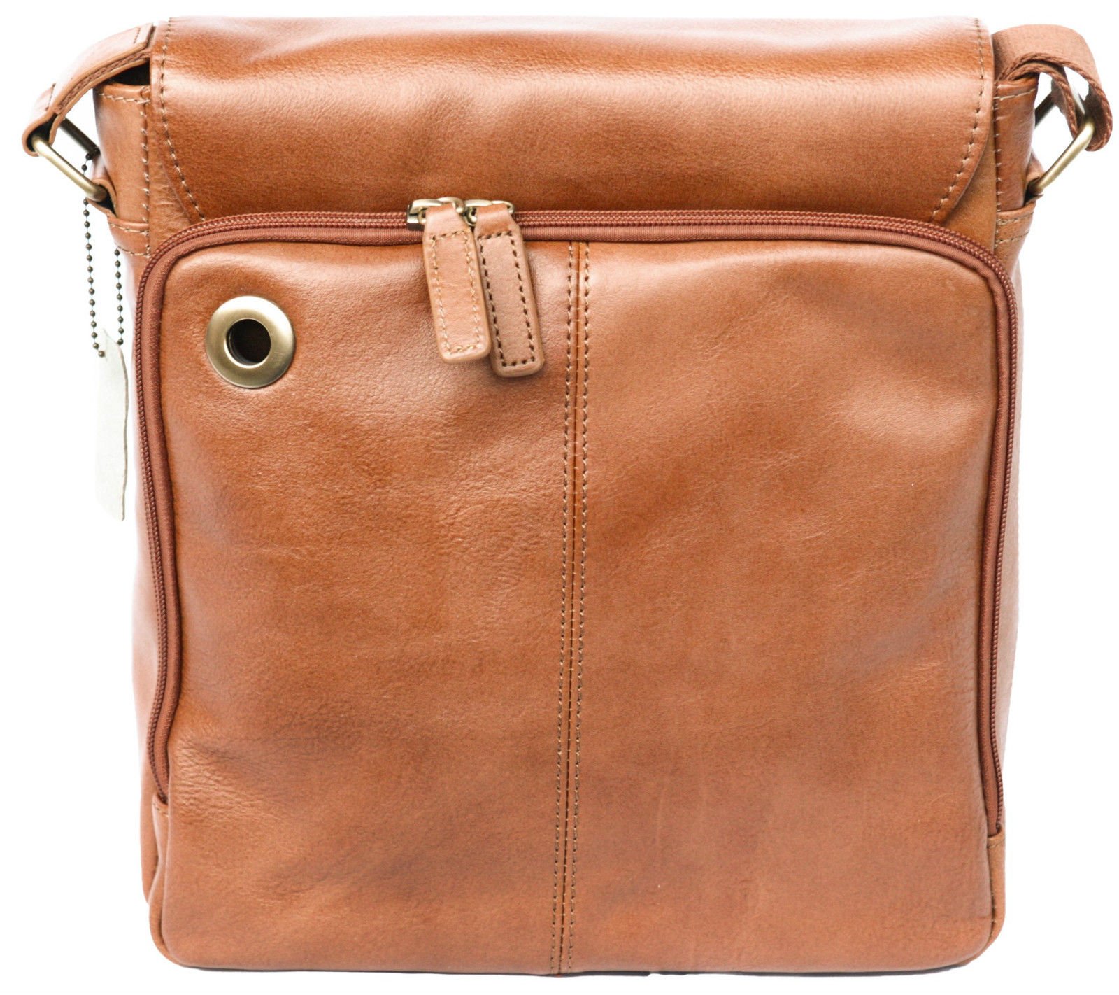 Premium Soft Leather Crossbody Shoulder Bag with Tablet Pocket - Unisex Messenger Bag for Men & Women | Perfect for Work, Travel & Everyday Use