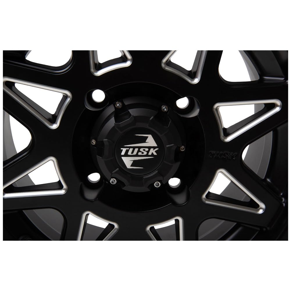 4/137 Tusk Tintic 14x7 5.0 + 2.0 Milled Black Wheel for ARCTIC CAT Stampede 2020 - Durable ATV Wheels for Off-Road Adventures & Trail Riding