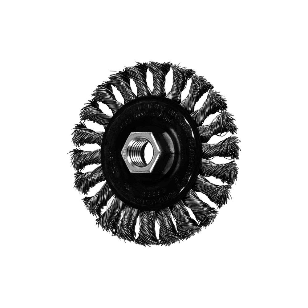 PFERD 4-Inch Full Cable Mini Knot Wheel .020 Stainless Steel (82296) - 10-Pack for Metal Polishing, Deburring & Surface Finishing - Ideal for DIY, Automotive & Industrial Use