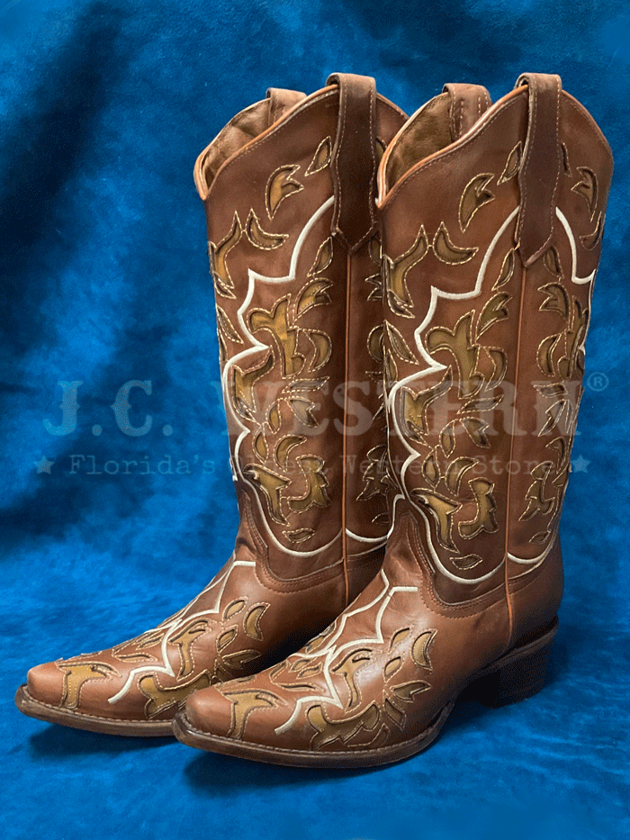 Circle G L6035 Women's Western Boots with Inlay & Embroidery - Stylish Cowgirl Boots for Riding, Dancing & Country Fashion