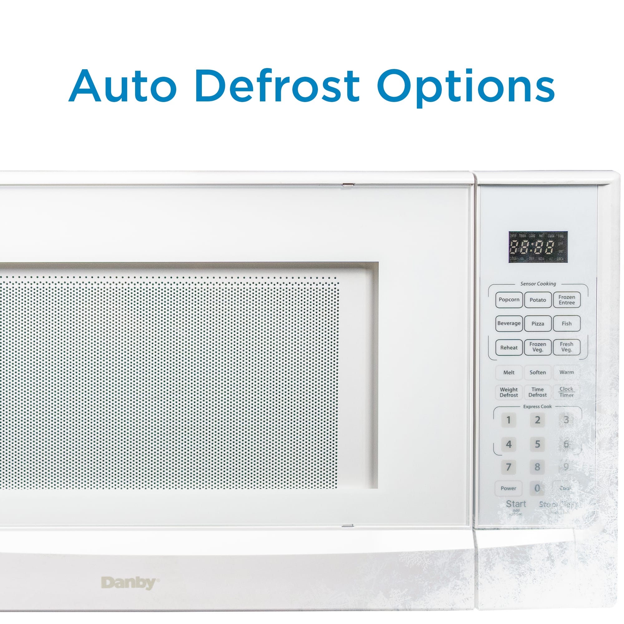 Danby DDMW01440WG1 1.4 cu ft White Compact Microwave Oven with Sensor Cooking - Perfect for Small Kitchens, Dorms & Office Spaces