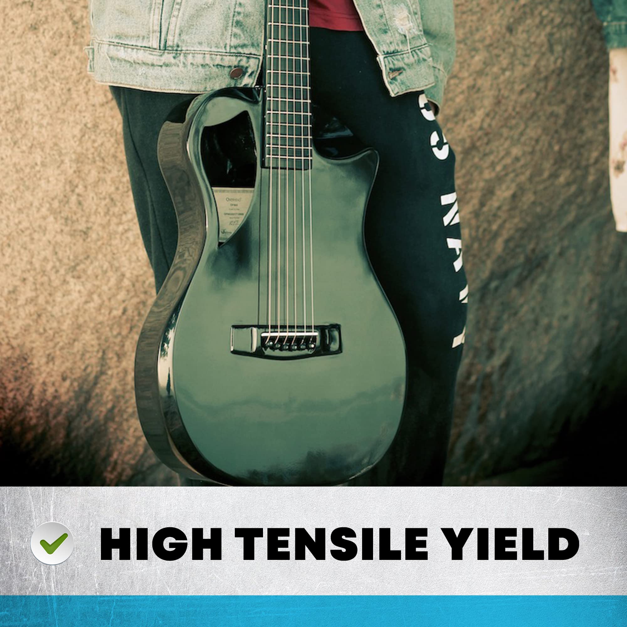 JPBM-12 Phosphor Bronze Nano Coated Acoustic Guitar Strings - High Tensile Yield Light Gauge (12-53) for Superior Sound & Durability | Perfect for Folk, Country & Live Performances