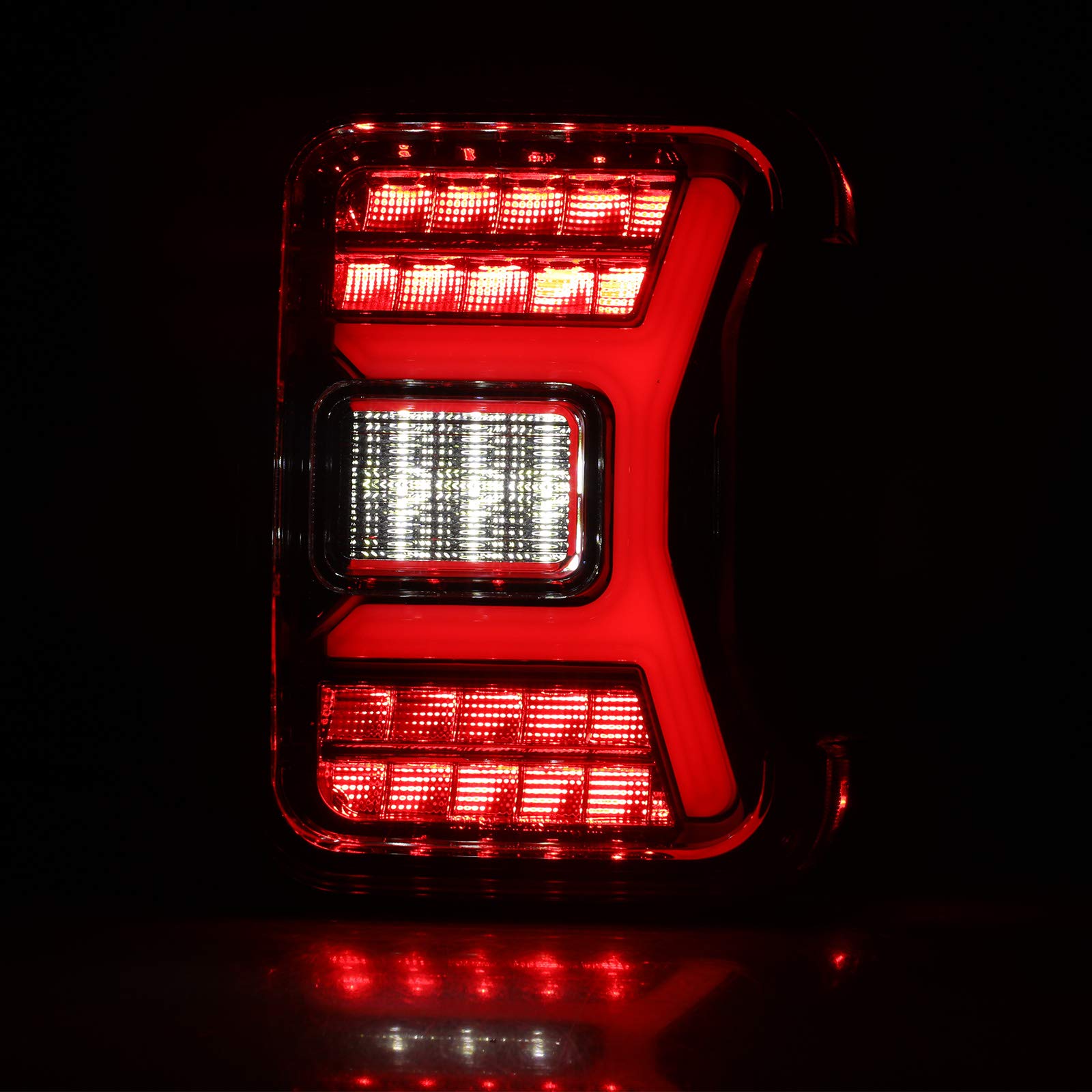 LED Tail Lights for 2019-2025 Jeep Gladiator JT (2/4 Door) - Sequential Turn Signal, Clear Lens Replacement Tail Lamp Assembly - Upgrade for Off-Roading & Night Driving Safety