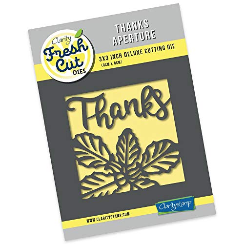Clarity Stamps Thanks Aperture Clarity Fresh Cut Die - Perfect for Card Making, Scrapbooking & DIY Craft Projects