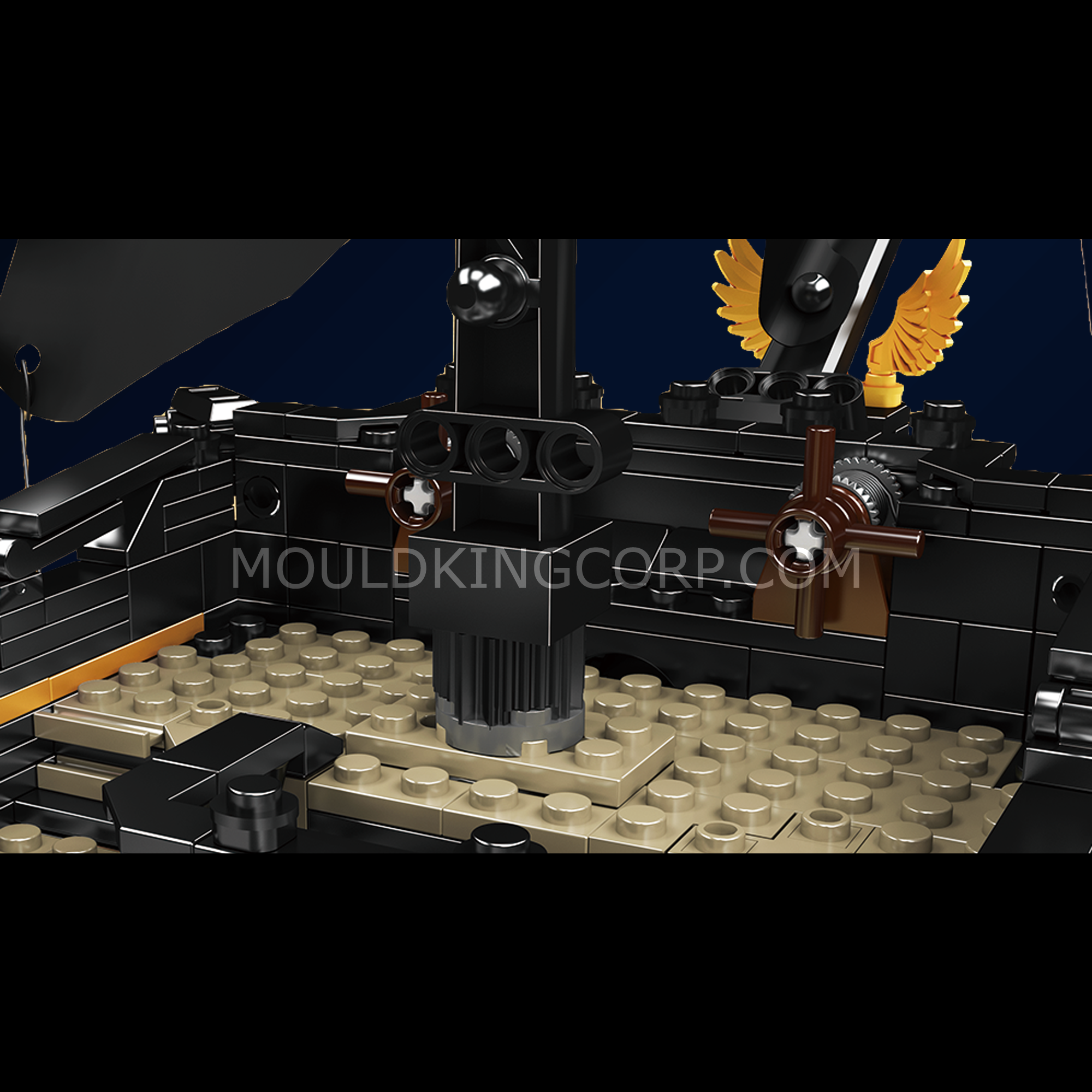 Mould King 13199 Black Pirates Ship Model Building Set - 3,180 Pieces STEM Toy for Adults & Kids | Perfect for Creative Play, Home Decoration & Collector's Display