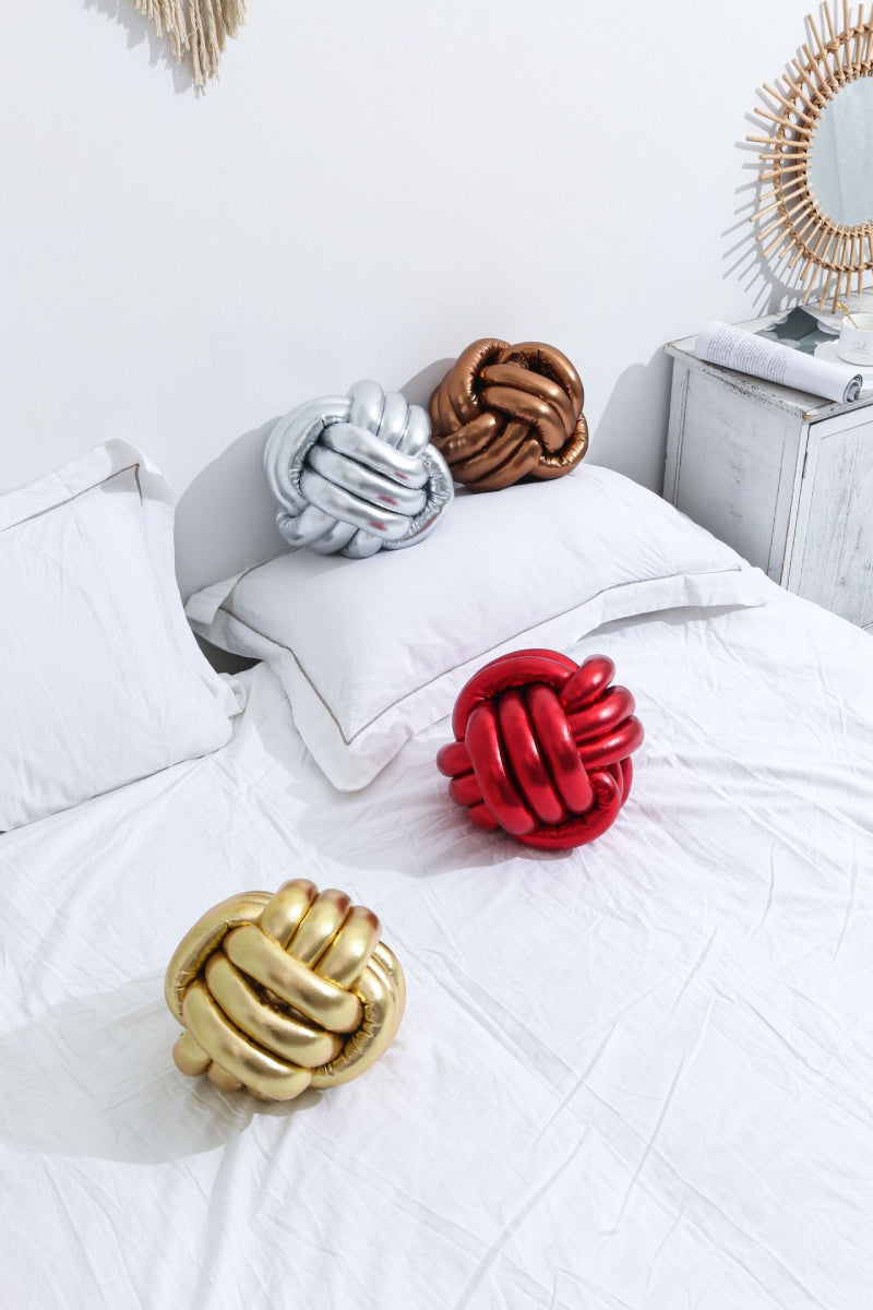 Twist Pillow Knot Round - Soft and Comfortable Decorative Throw Pillow for Sofa, Bed, Couch - Perfect for Home Decor, Living Room, Bedroom, Nursery