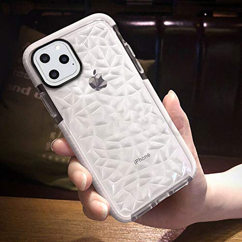 Premium Shockproof Luxury Soft TPU Case for iPhone 11 Pro Max/11 Pro/11 (2019 Models) - Slim Protective Phone Cover with Anti-Slip Grip (White, 6.5