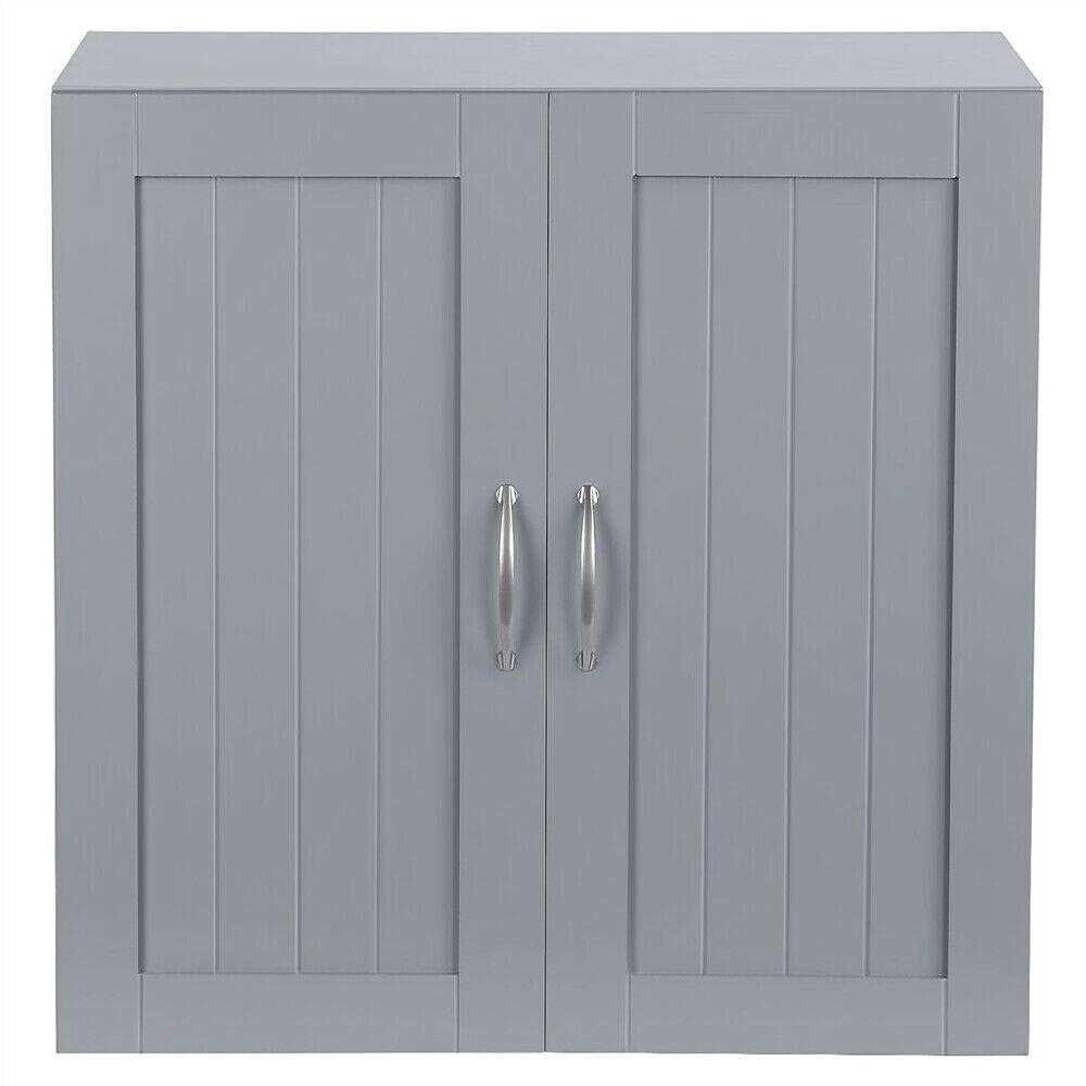 Wall-Mount Cabinet - 2 Tier Shelf Organizer for Bathroom & Kitchen Storage | Space-Saving Bathroom Decor & Accessories | Perfect for Small Bathrooms, Apartments & RV Organization