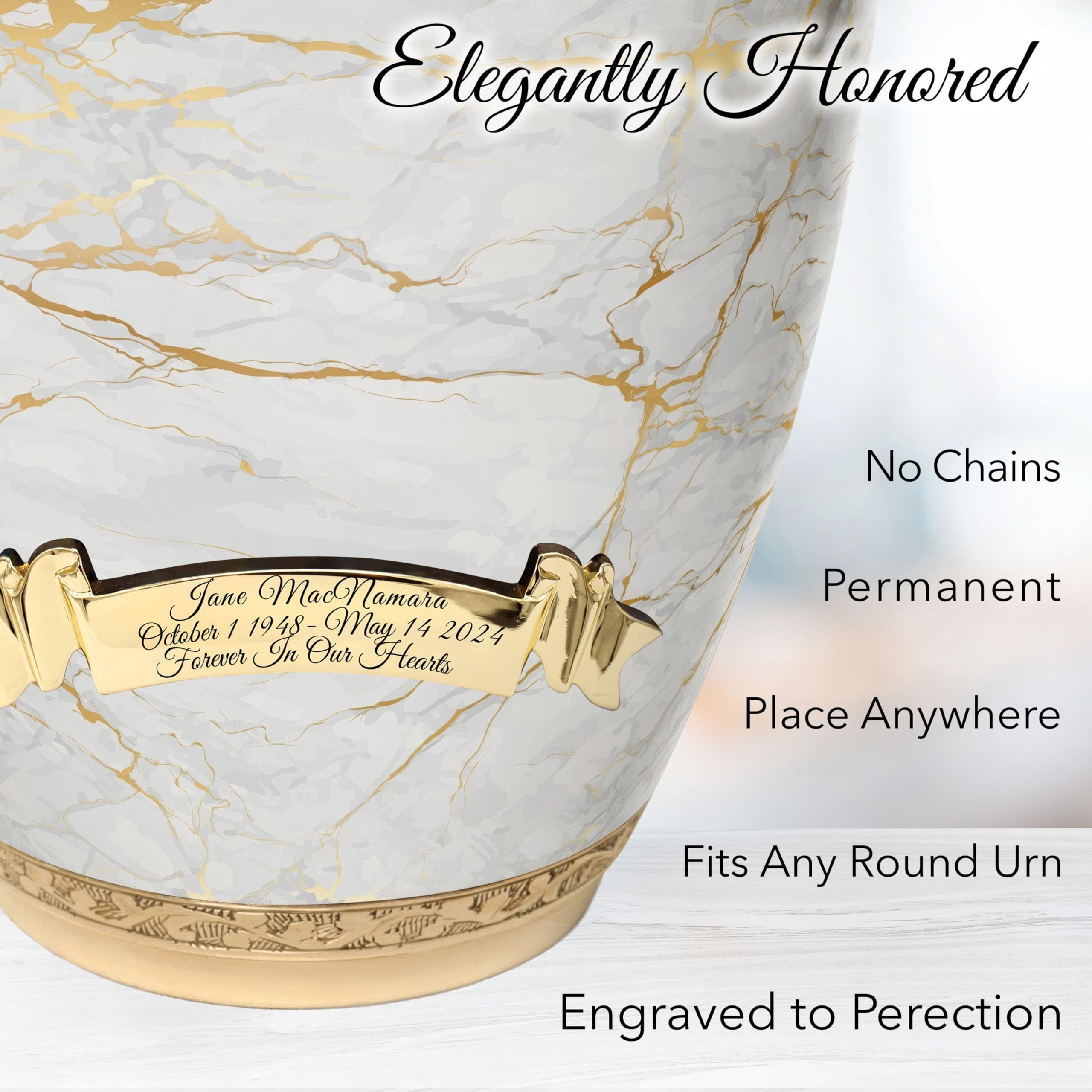 Elegant White Marble Urn for Human Ashes - Large Adult Cremation Urn for Women, Perfect for Home Memorial or Columbarium Display - Memorial Gift for Mom and Loved Ones