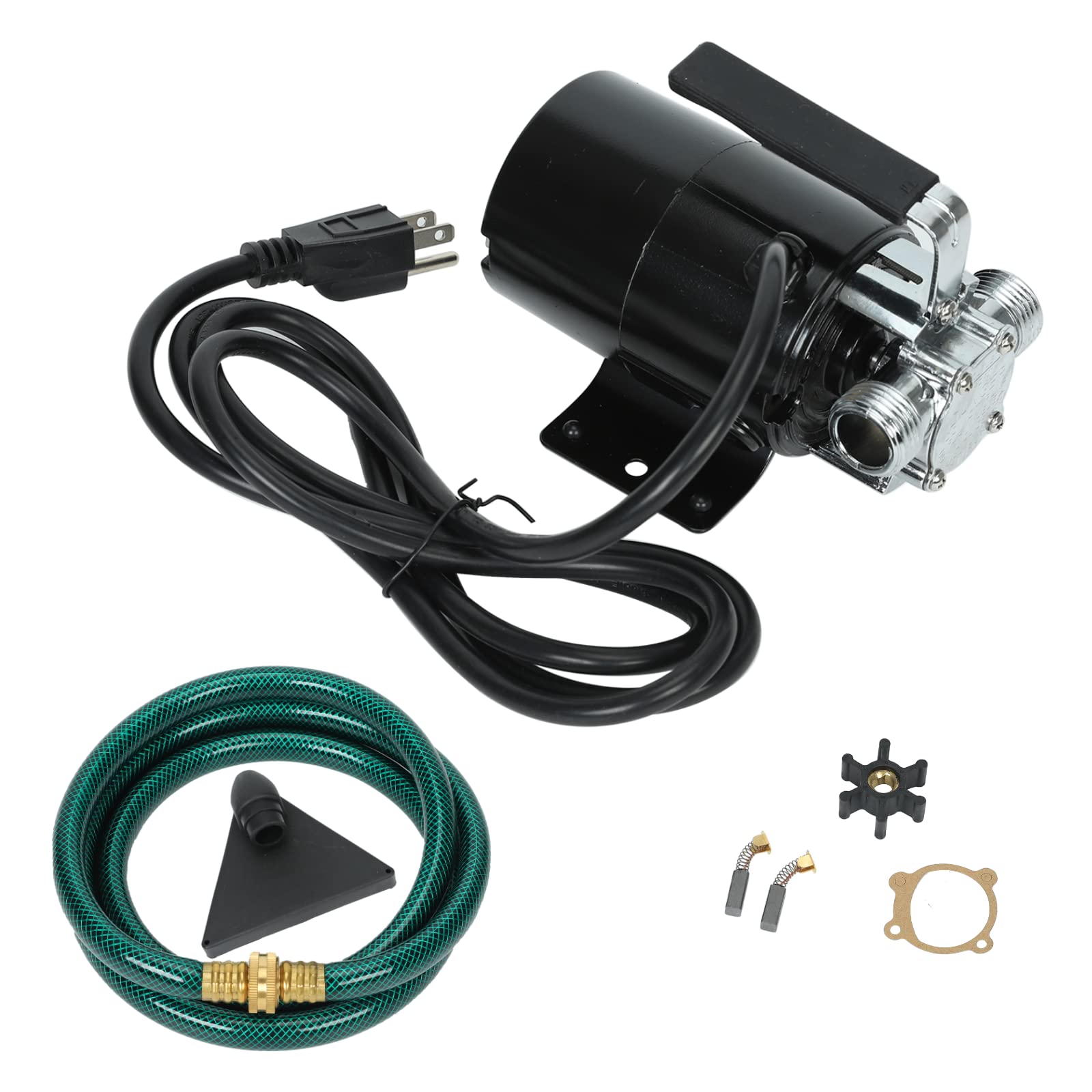 330 GPH 120V Water Transfer Utility Pump with 6' Hose, Suction Strainer & Impeller Kit - for Aquariums, Home, Clogged Sinks, Garden, Pool Water Removal & Emergency Flooding