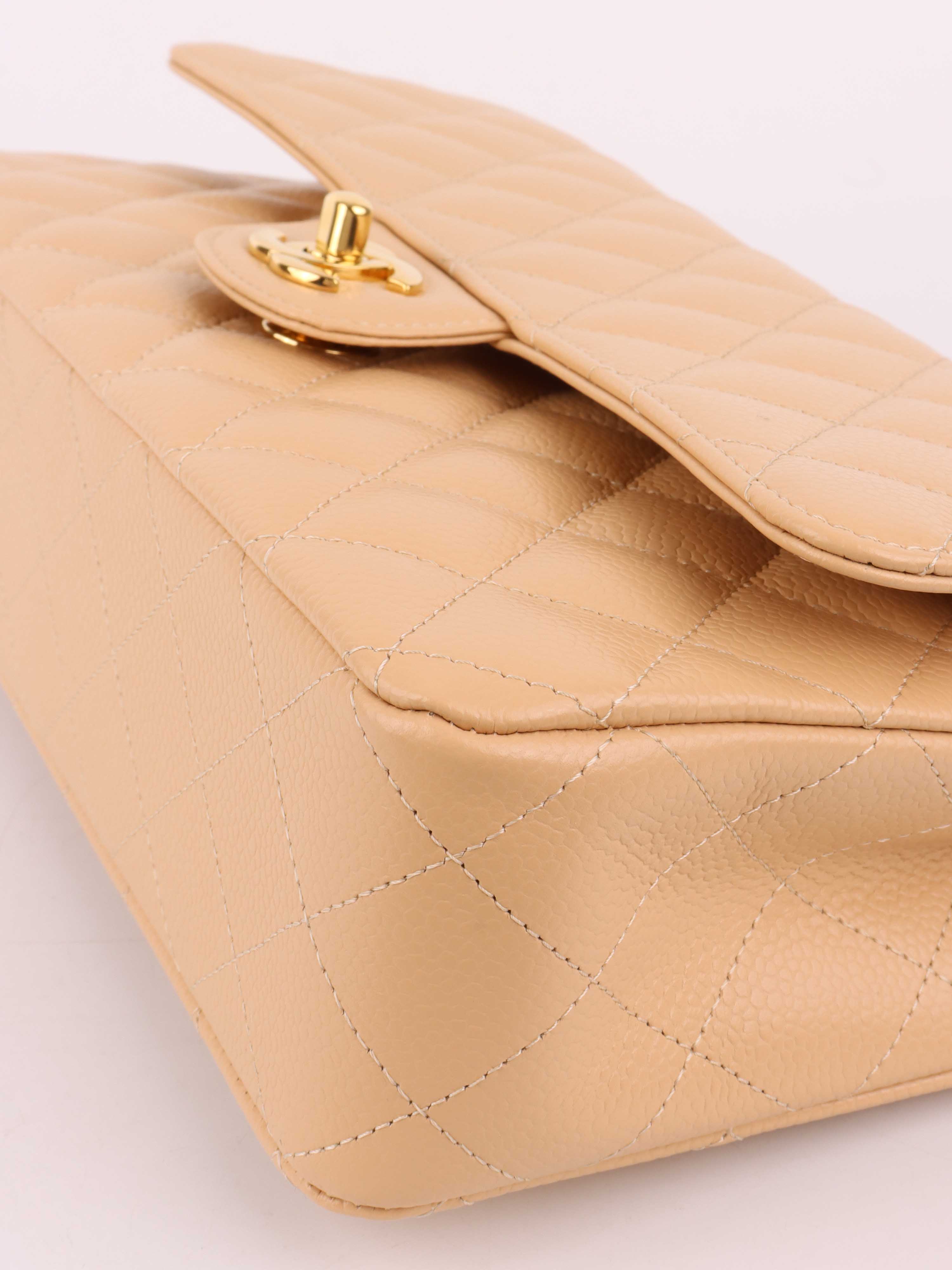 Chanel Beige Medium Classic Flap Bag - Timeless Luxury Handbag for Women | Perfect for Work, Evening Events & Special Occasions