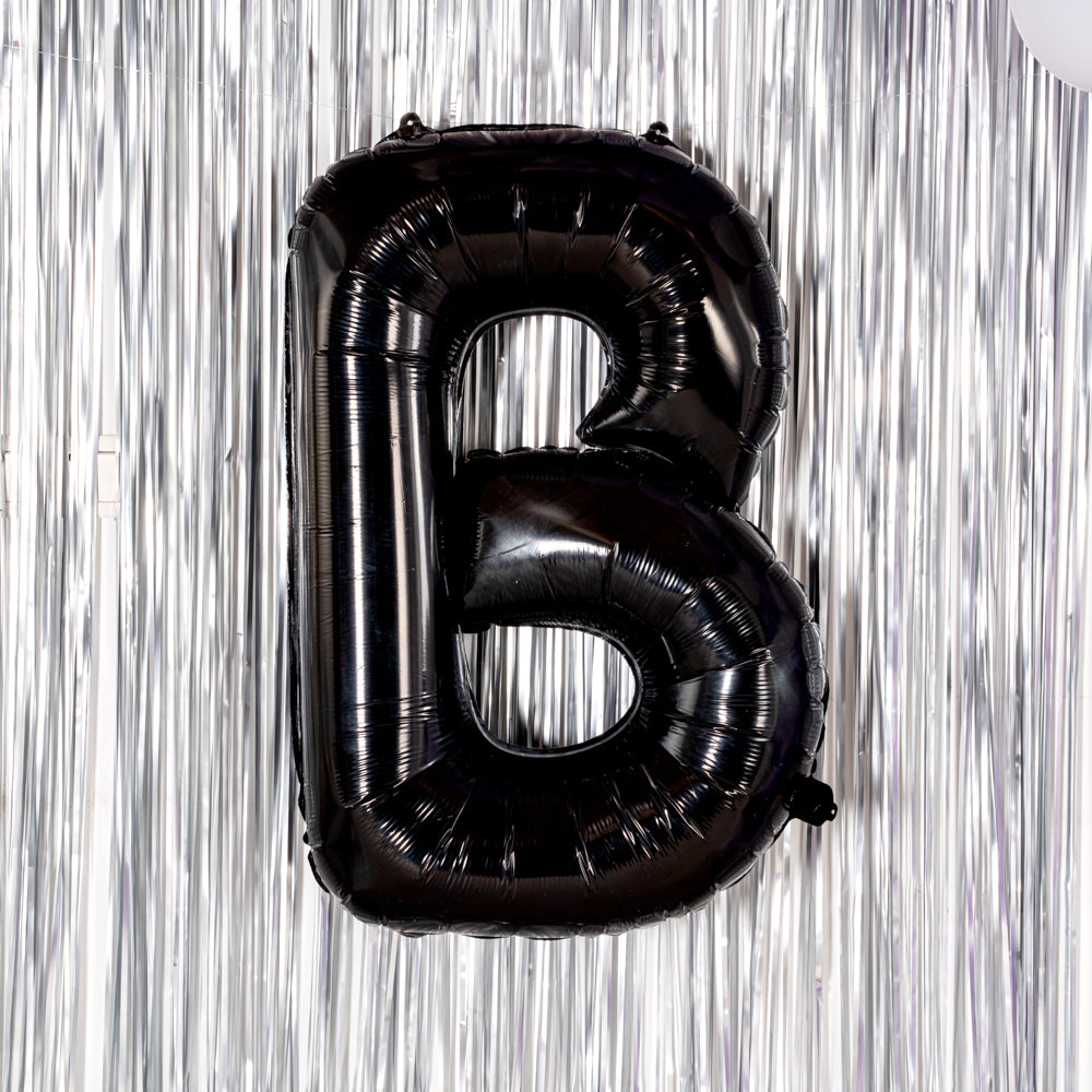 Balloonify Black Mylar Letter B Balloon - 40 Inch Large Foil Alphabet Balloon for Birthday Party Decorations, Baby Showers & Graduation Celebrations (1 Count Box)