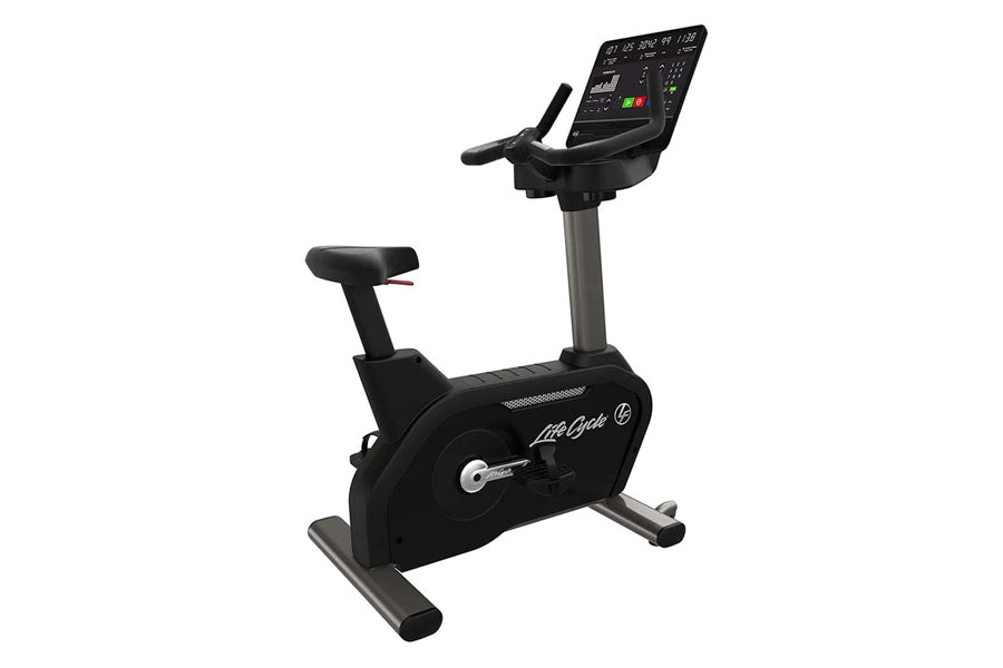 Life Fitness Club Series Plus Upright Exercise Bike - Commercial Grade Indoor Cycling Bike for Home & Gym Workouts - Perfect for Cardio Training, Weight Loss & Fitness Goals
