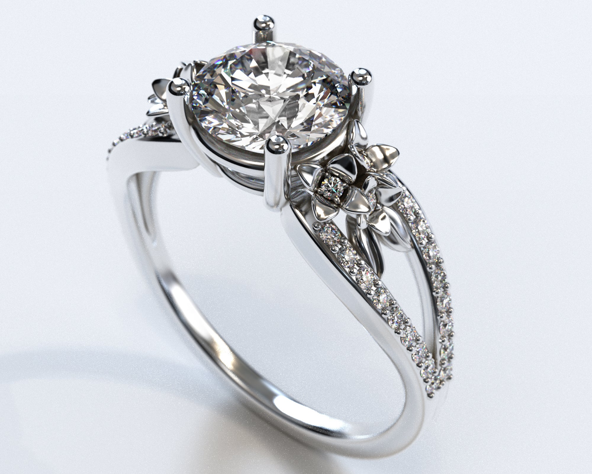 Stunning Moissanite Engagement Ring for Women - Sparkling Flower Design, Durable & Hypoallergenic - Perfect for Proposals, Anniversaries & Weddings