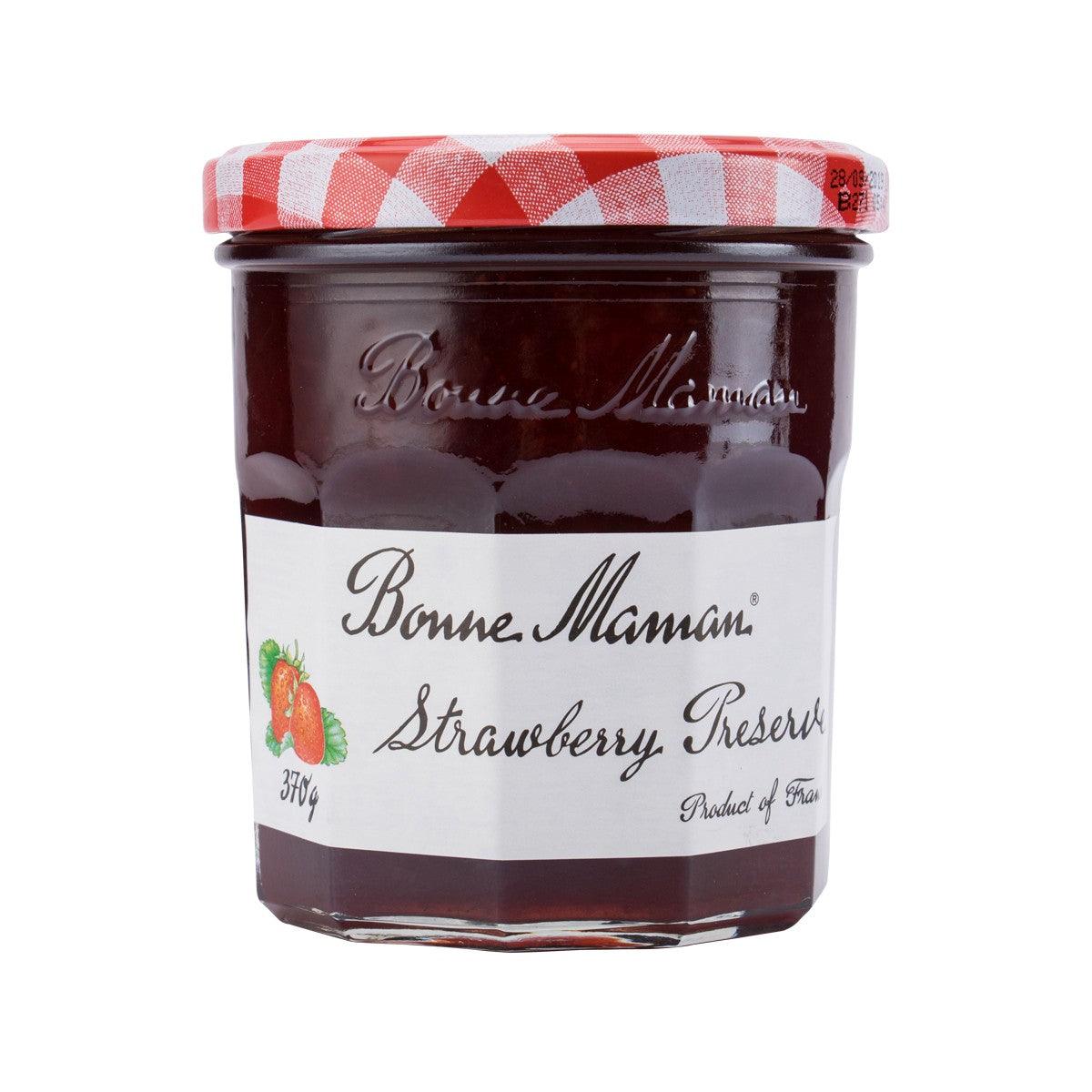 BONNE MAMAN Strawberry Extra Jam 370g - Premium French Preserves for Breakfast, Desserts & Gift Giving
