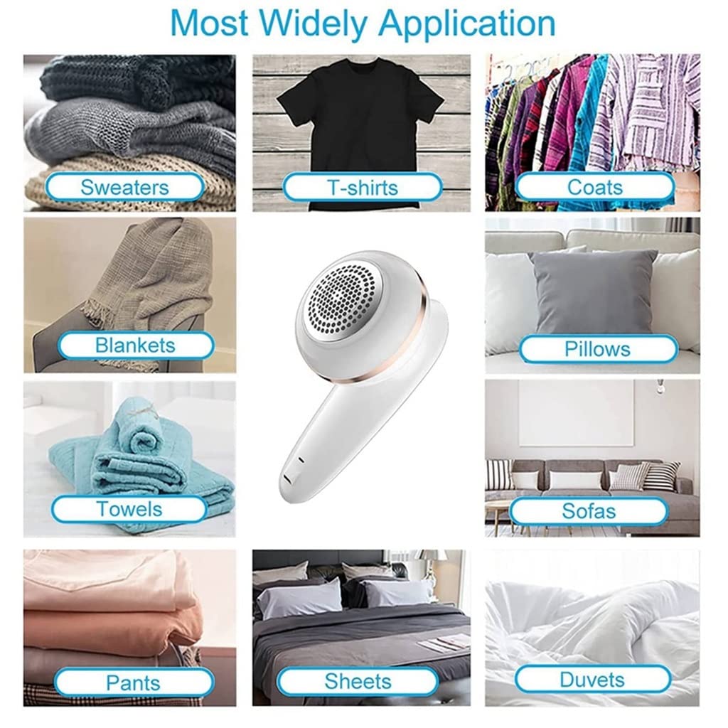 Rechargeable Electric Fabric Shaver & Lint Remover with Replaceable Stainless Steel Blades - Perfect for Sweaters, Coats, and Home Textiles