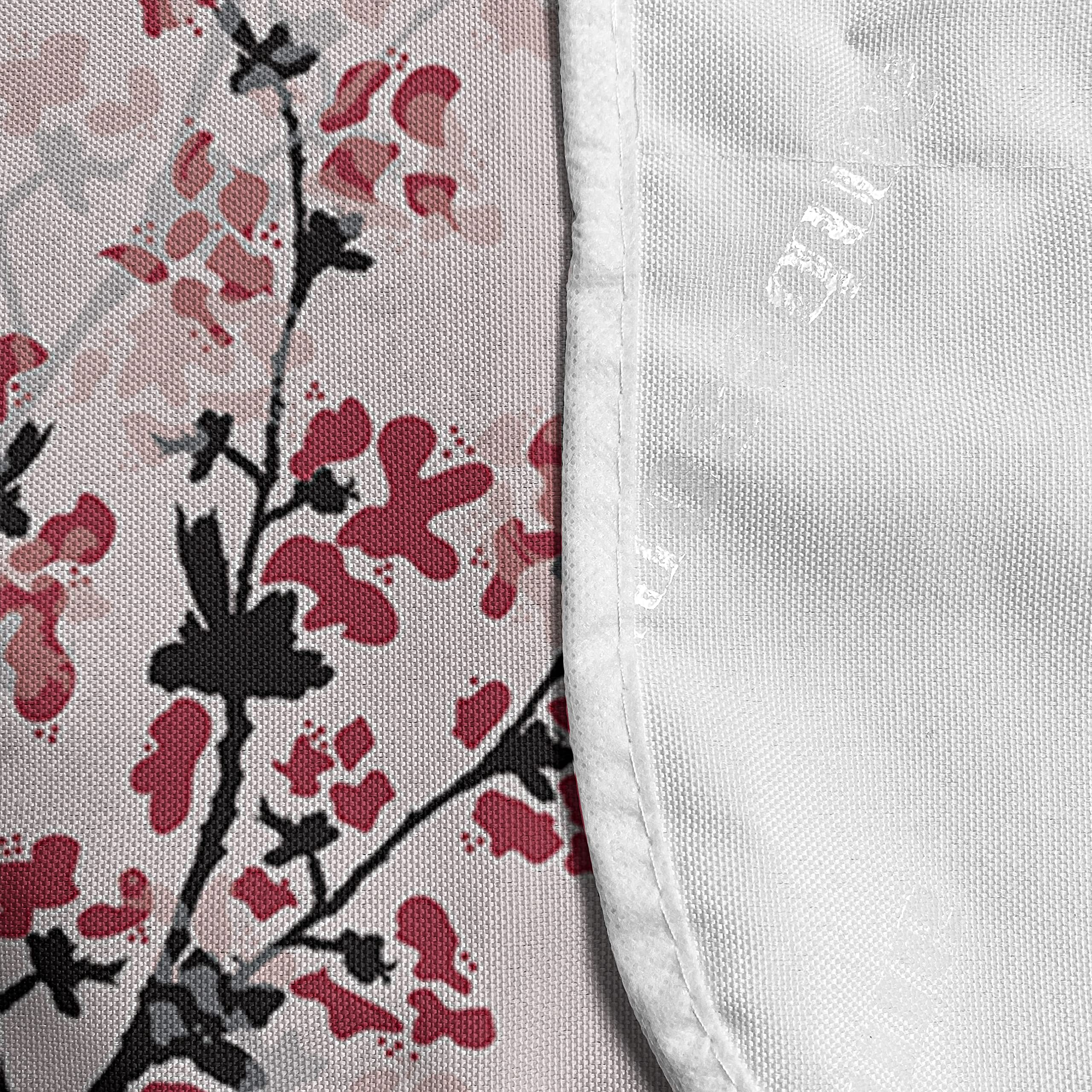 Ambesonne Floral Microwave Cover - Romantic Blush Flowers on Tree Branches Waterproof Kitchen Organizer with Pockets, 36