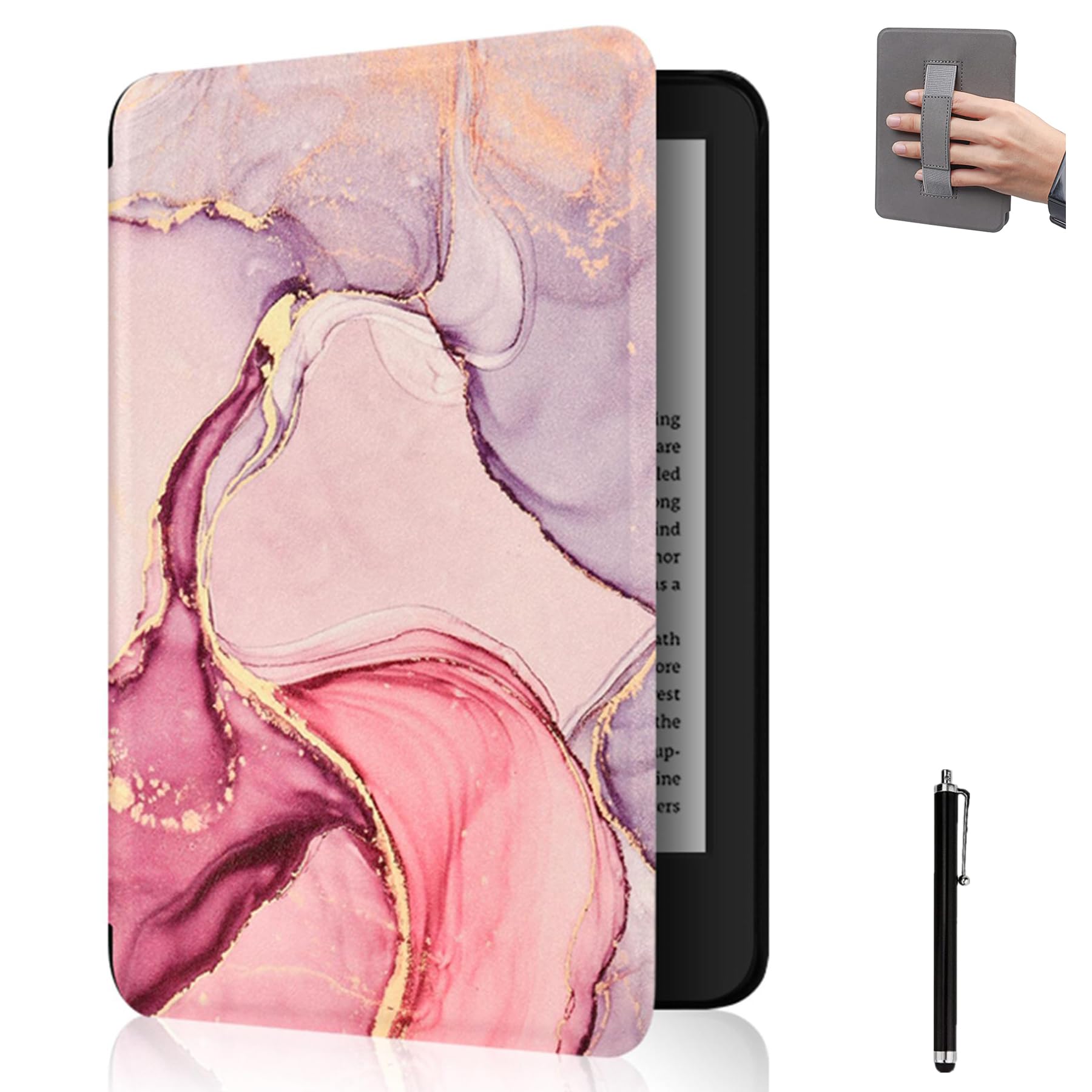Premium Kindle Paperwhite 10th Generation Case (Model PQ94WIF, 2018 Release) - Lightweight Protective Cover with Hand Strap & Auto Sleep/Wake Feature - Perfect for Reading at Home, Travel, and Commuting