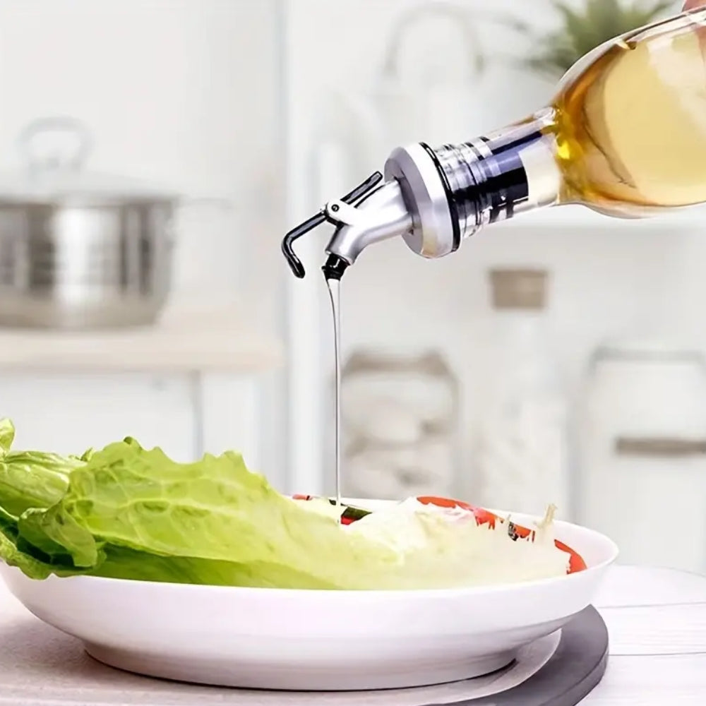 Premium Cuisinox Oil and Vinegar Cruet Set with Wooden Caddy – Elegant Glass Bottles for Kitchen, Dining Table, and Gourmet Cooking – Perfect for Salad Dressing, Dipping Sauces, and Home Decor