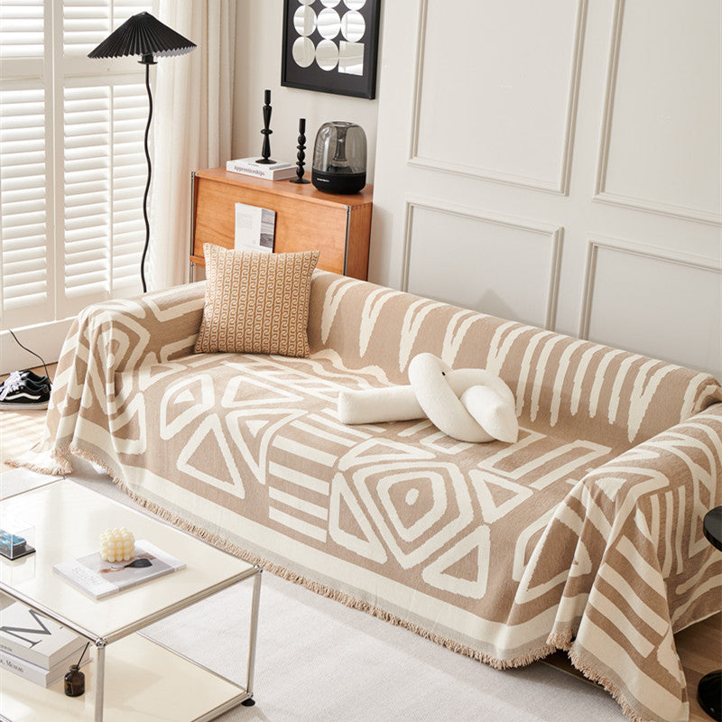 Zaniyah Chenille Boho Sofa Cover - Soft Stretch Couch Slipcover for Living Room, Sectional, Loveseat - Perfect for Home Decor, Pet Protection & Furniture Upgrade