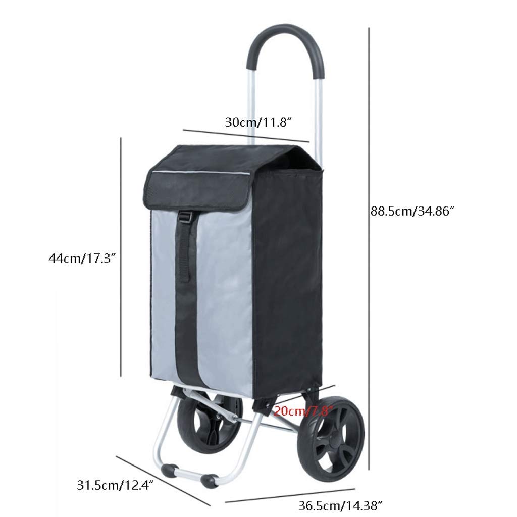Foldable Collapsible Wagon Cart with Wheels - Portable Shopping Trolley & Grocery Cart with Oxford Fabric - Ideal for Grocery Shopping, Beach Trips, Picnics, and Outdoor Events (Brown)