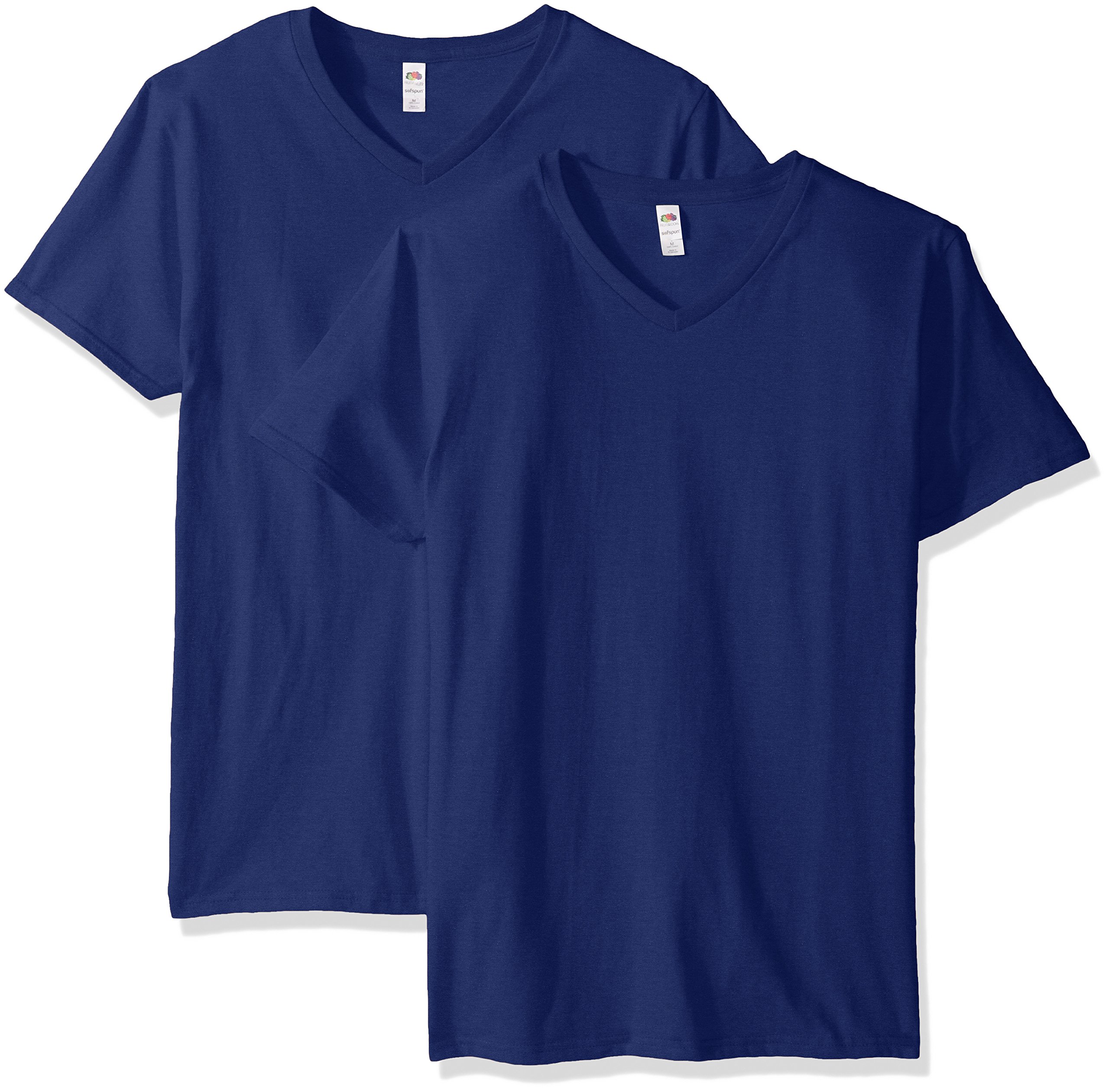 Fruit of the Loom Men's Lightweight Breathable Cotton V-Neck T-Shirts Multipack - Soft Casual Tees for Everyday Wear, Gym & Layering