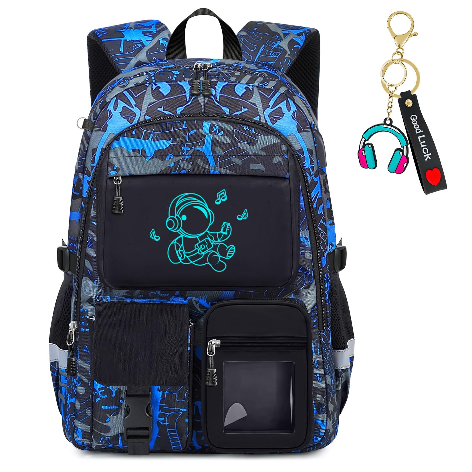 **Music Themed Backpack for Boys - 18