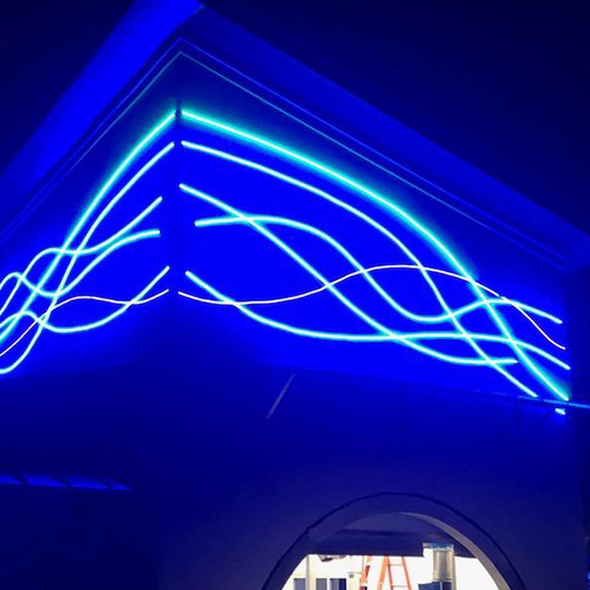 16ft Neon Blaze Flexible LED Strip Lights - Blue 24V with Top Bending Technology | Perfect for Room Decor, Gaming Setup, and Party Lighting