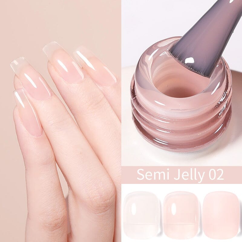 Hema-Free Jelly Gel Nail Polish - 15ml Long Lasting Soak Off UV LED Nail Art Polish for Manicure & Pedicure - Perfect for Nail Salons, Home Use & Gift Giving
