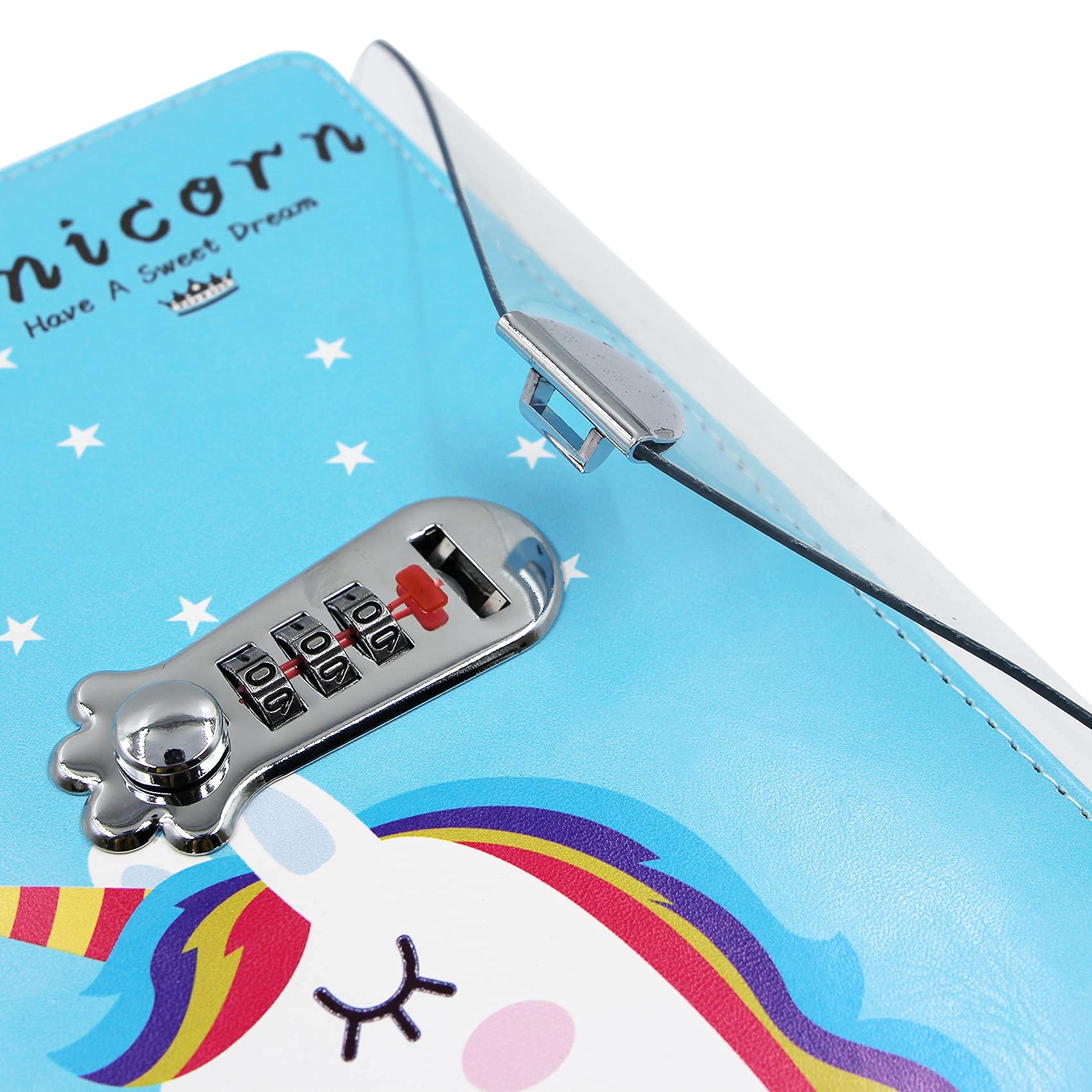 Lockable A5 Blue Unicorn Journal - Password Protected Writing Notebook, Travel Diary & Planner for Teens, Students & Creative Writing | Perfect for School, Work & Personal Reflection