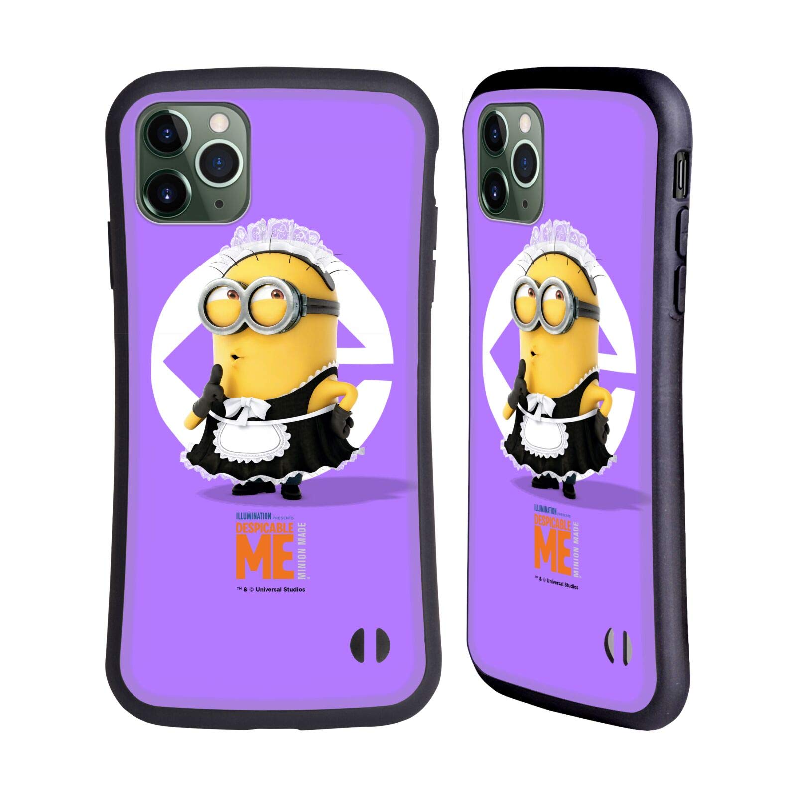 Officially Licensed Despicable Me Minions Bob Maid Costume Hybrid Case for Apple iPhone 11 Pro Max - Fun Protective Phone Cover for Fans, Cosplay & Themed Parties