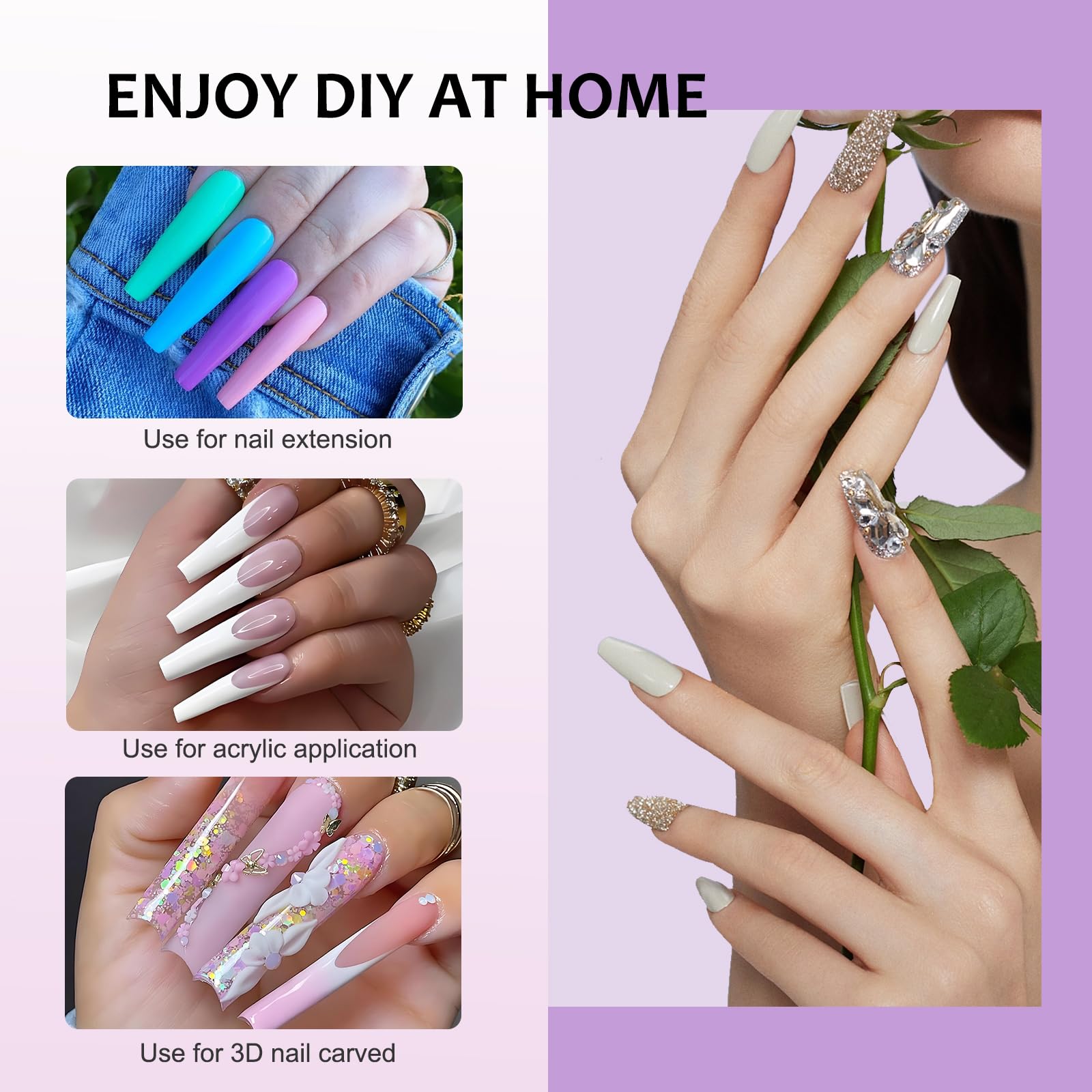 **Professional Kolinsky Acrylic Nail Brush Size 12 - 100% Natural Hair for Acrylic Application & Nail Art - Perfect for DIY Manicure, Home Salon & Professional Use (Gradient Design)** - Ideal for Acrylic Nails, Gel Extensions & Detailed Nail Art Designs