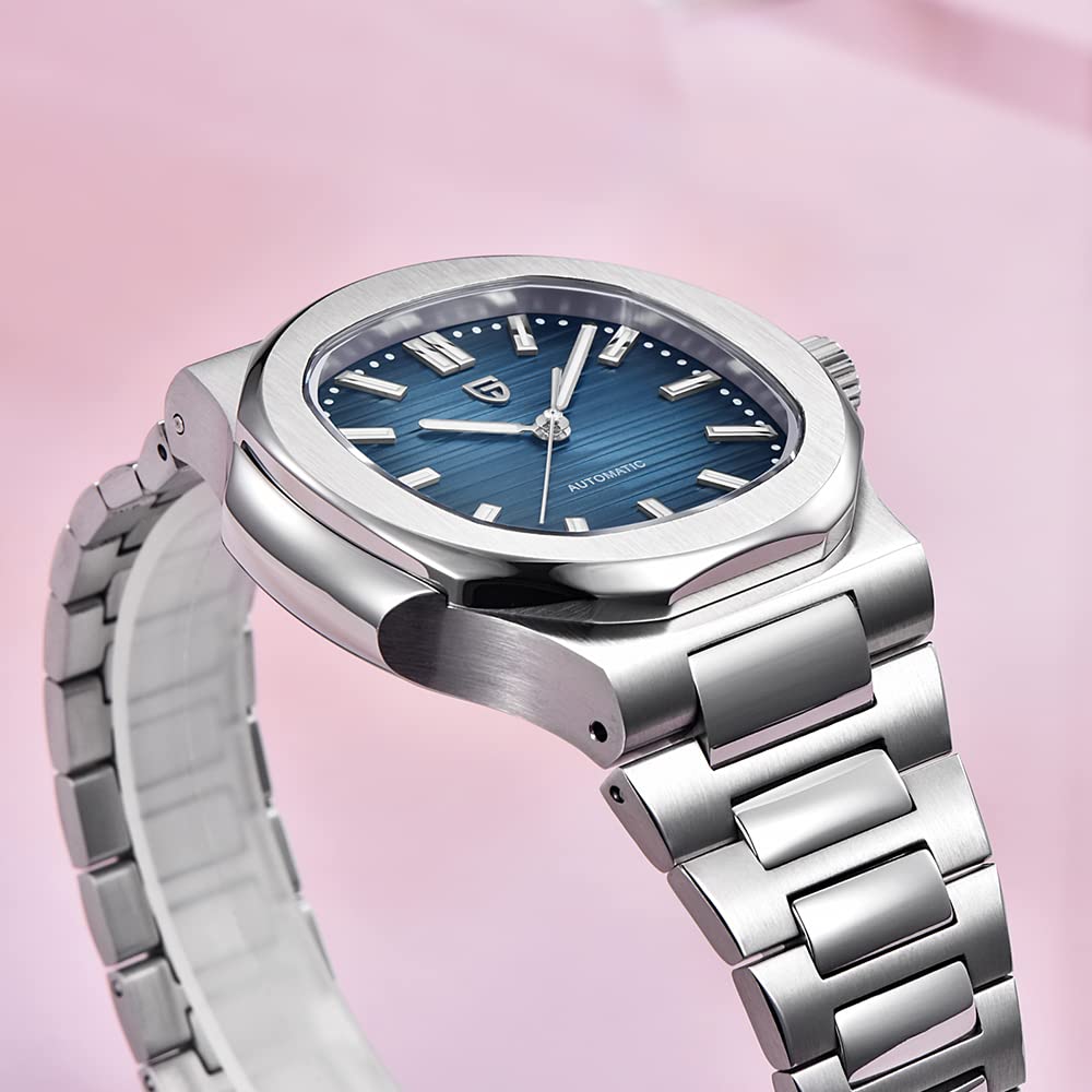Pagani Design 1728 Men's Automatic Watch - ST6 Self-Winding Movement, Stainless Steel Case, 100M Waterproof - Luxury Sport Mechanical Watch for Men | Perfect for Diving, Swimming & Everyday Wear