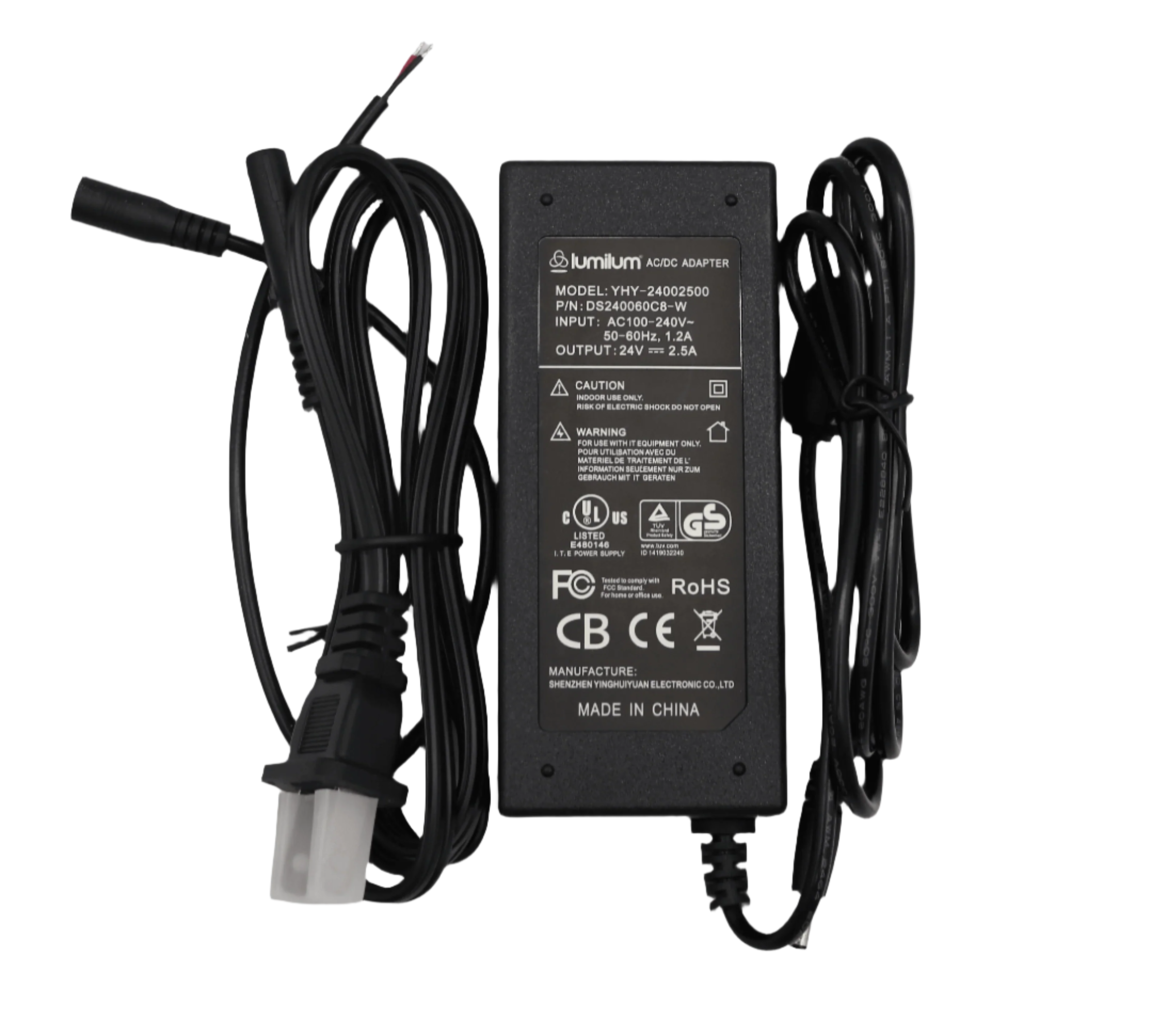 24V LED Light Adapter for Indoor/Outdoor Use - 36W, 60W, 96W Plug & Play Power Supply - Perfect for LED Strips, Signs, and Landscape Lighting