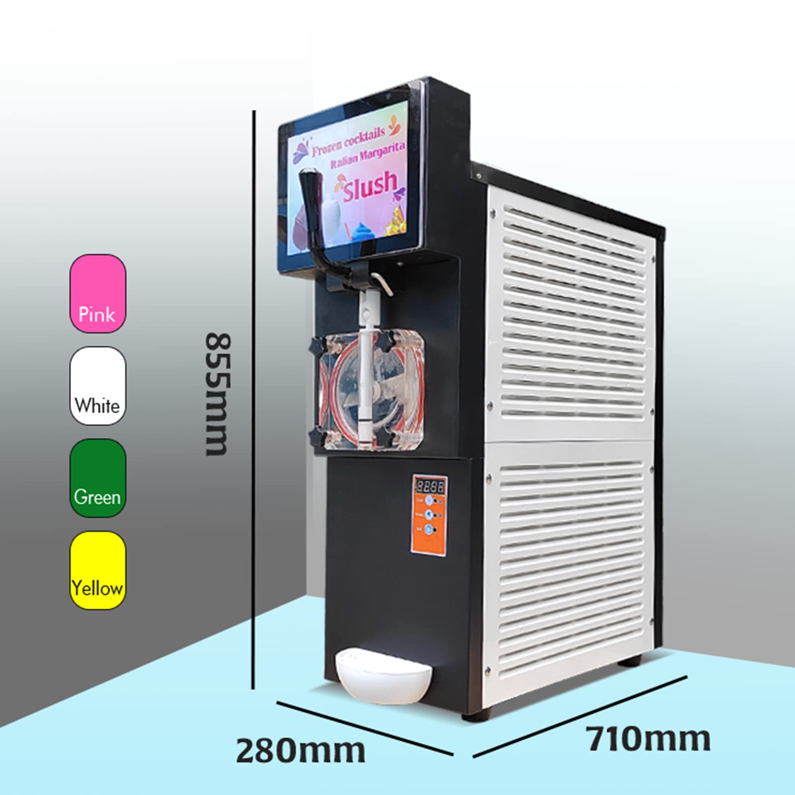 Kolice Commercial Margarita & Slushie Machine - Frozen Cocktail, Milkshake, Iced Beer & Coffee Maker with LED Lightbox - Perfect for Bars, Restaurants, Bubble Tea Shops & Party Events