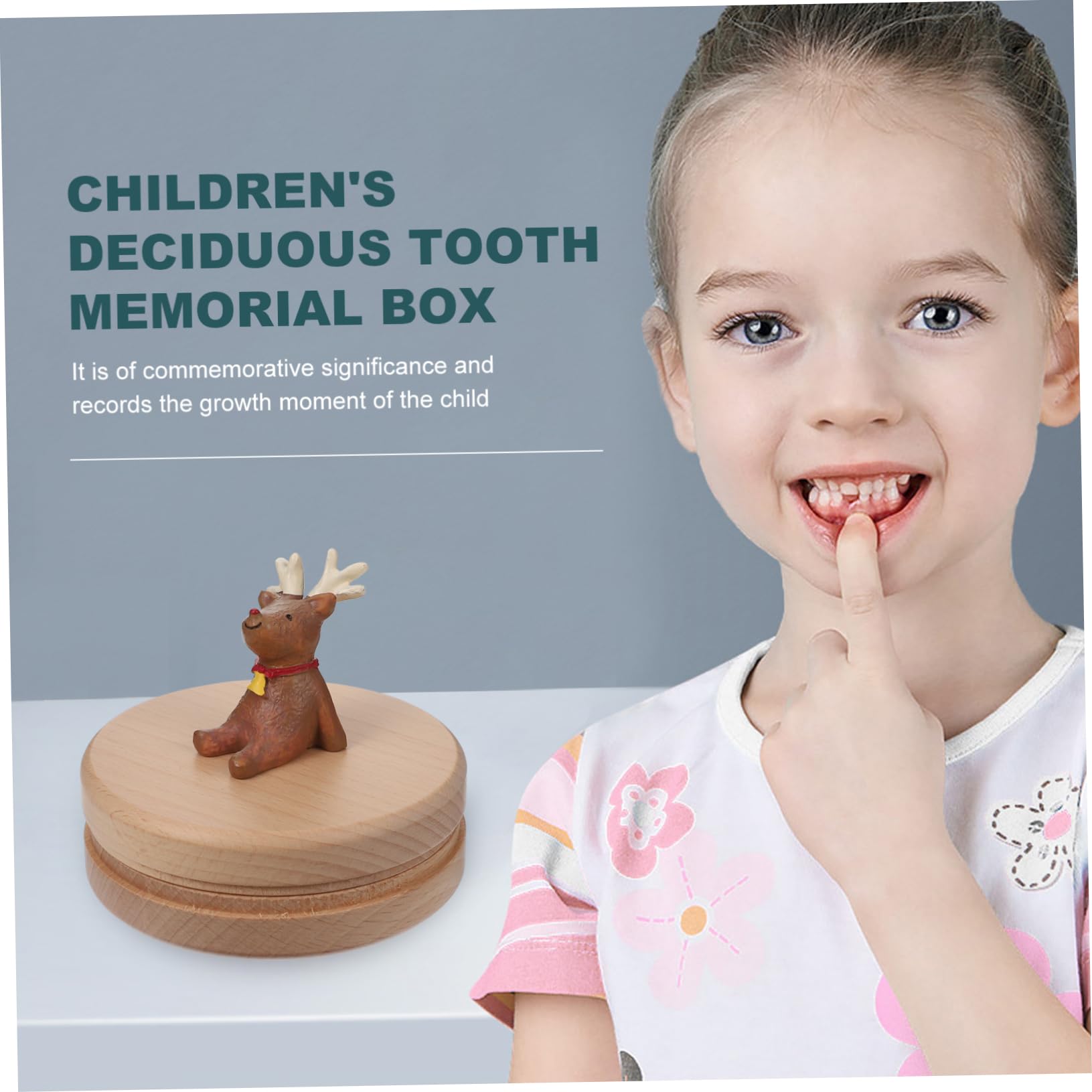 Toyvian Wooden Baby Teeth Keepsake Box - First Tooth Memory Box for Kids, Safe & Durable Beechwood Material - Perfect for Storing Baby Teeth, Hair Locks & Milestone Memories
