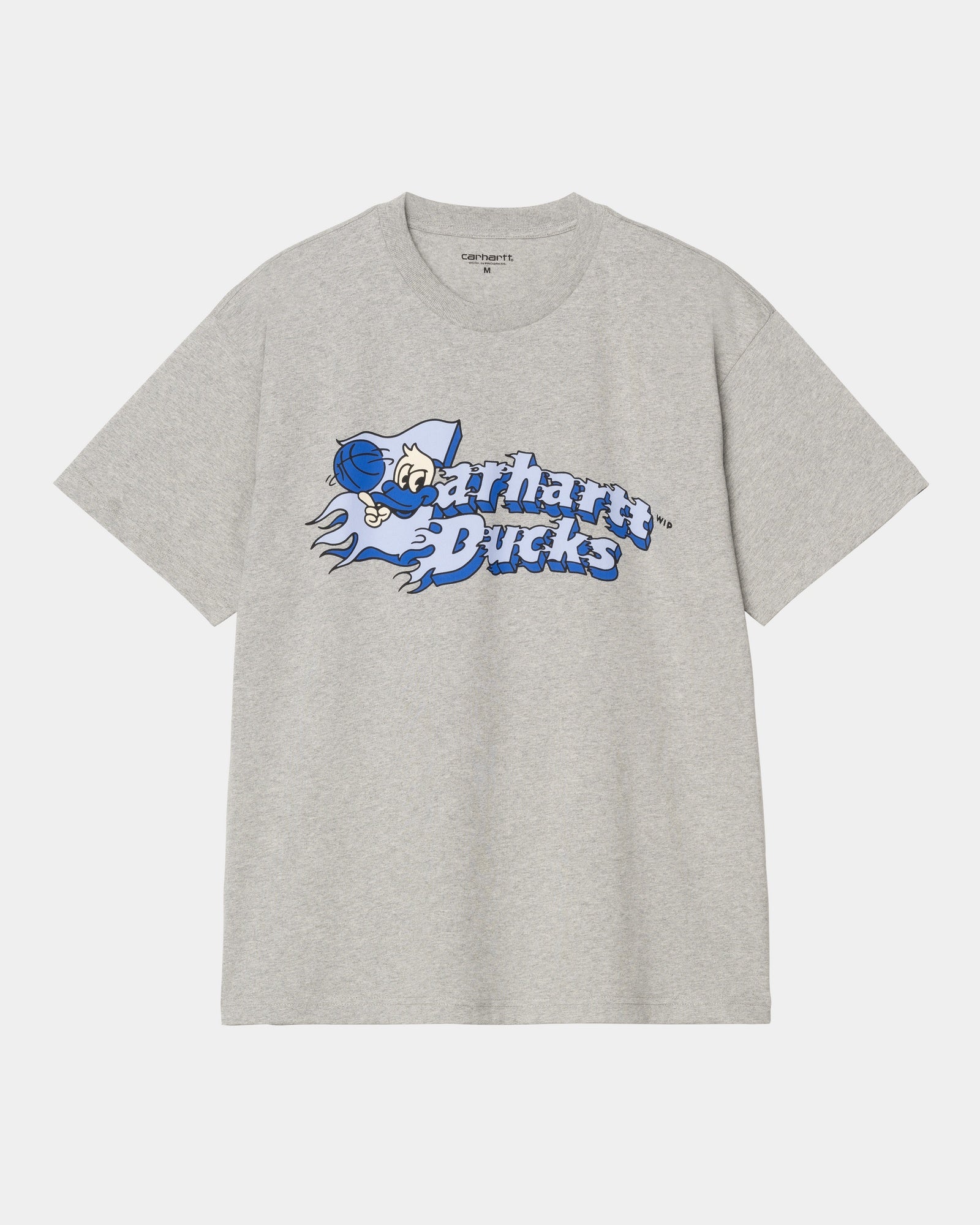 Flaming Ducks Graphic T-Shirt for Men & Women | Soft Grey Heather Cotton Tee | Casual Streetwear & Funny Gift Idea