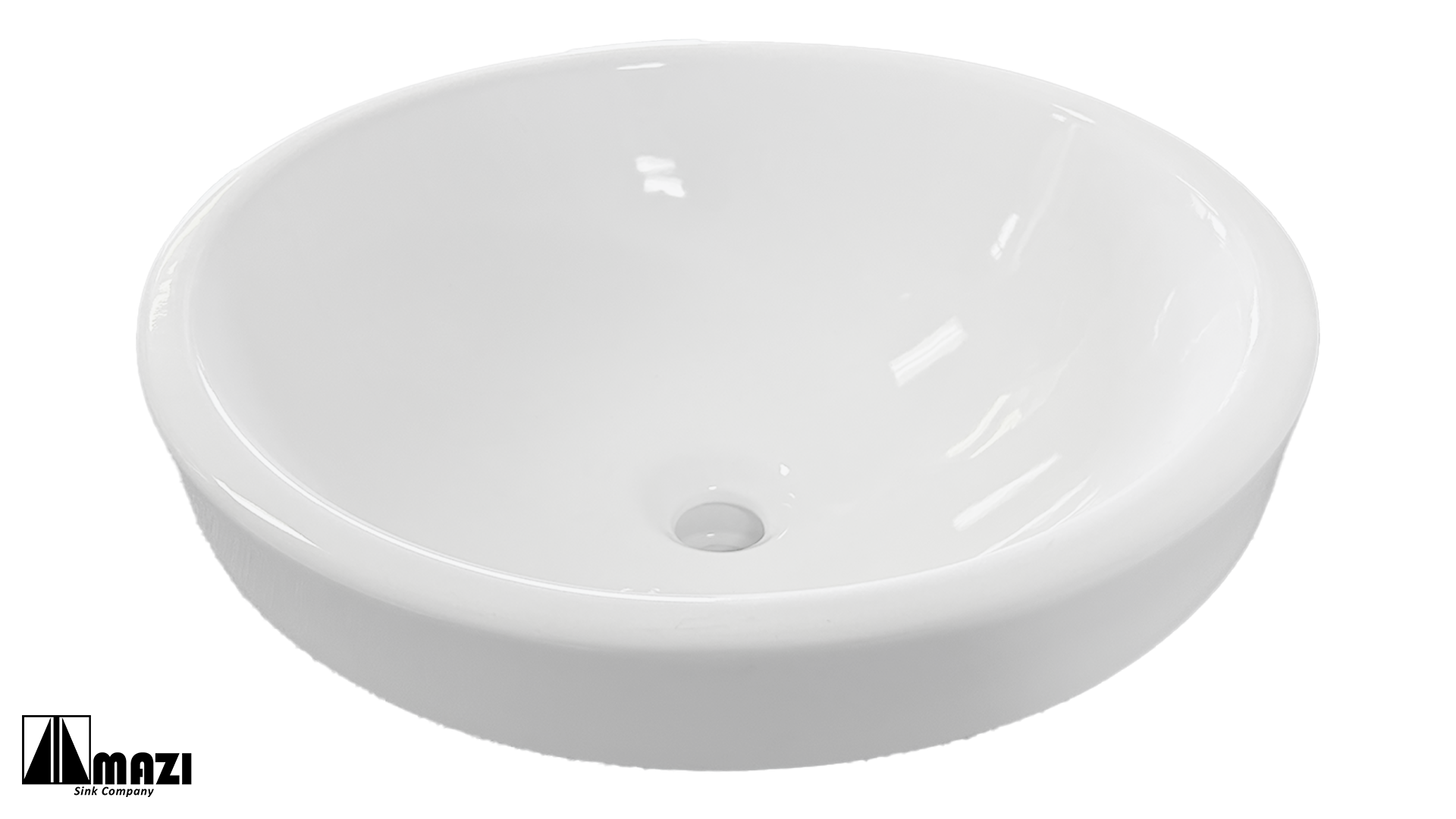 Premium Ceramic Vessel Bathroom Sink 6086 - Modern Round Above Counter Basin for Powder Room, Guest Bath & Master Bathroom Vanity - Durable Glazed Finish, Easy to Clean