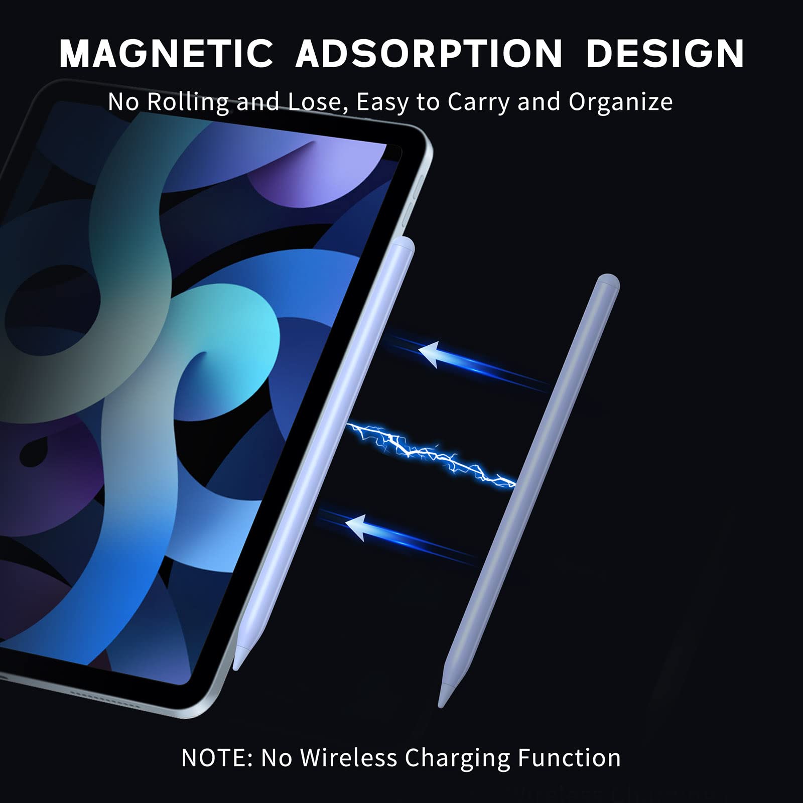 NTHJOYS Magnetic Active Stylus Pen for Apple iPad/Pro/Air/Mini, iPhone & Android Tablets - Fine Point Precision for Writing, Drawing & Note-Taking - Perfect for Artists, Students & Professionals