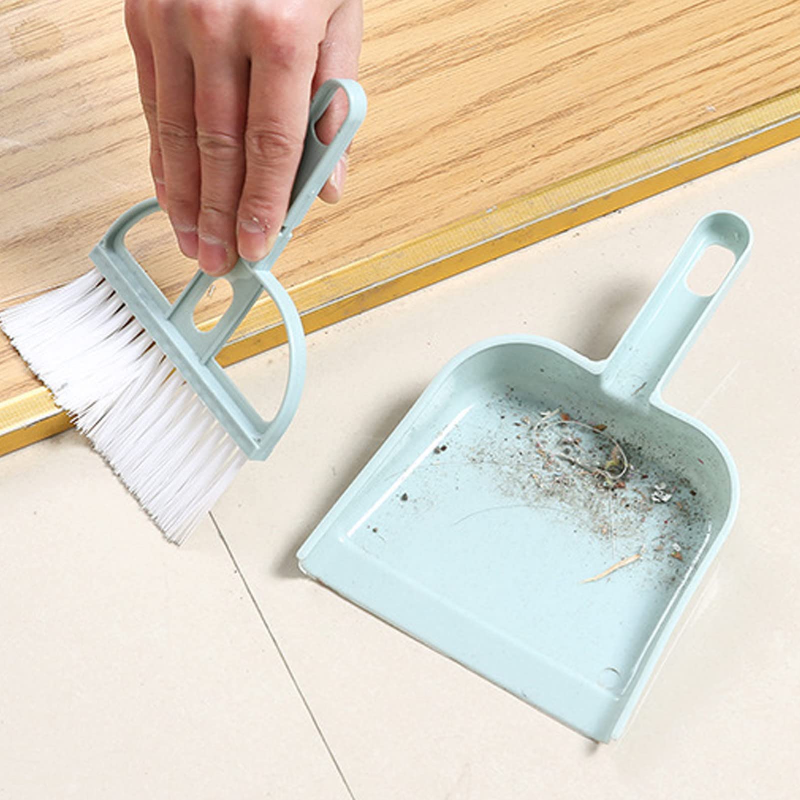6-Piece Desktop Cleaning Kit - Mini Dustpan & Broom Set for Keyboard, Car, Countertop | Compact Sweeping Tool for Home, Office & Workspace Cleaning